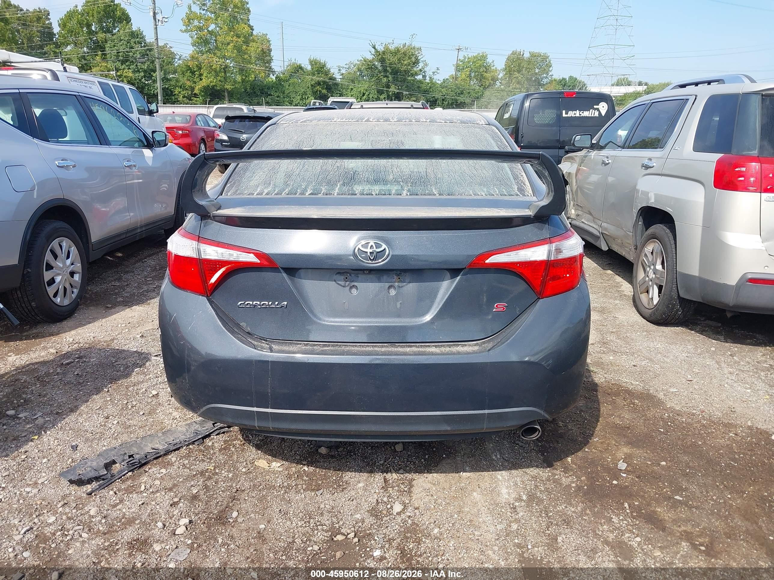 2014 Toyota Corolla S Plus Gray vin: 2T1BURHE9EC116036