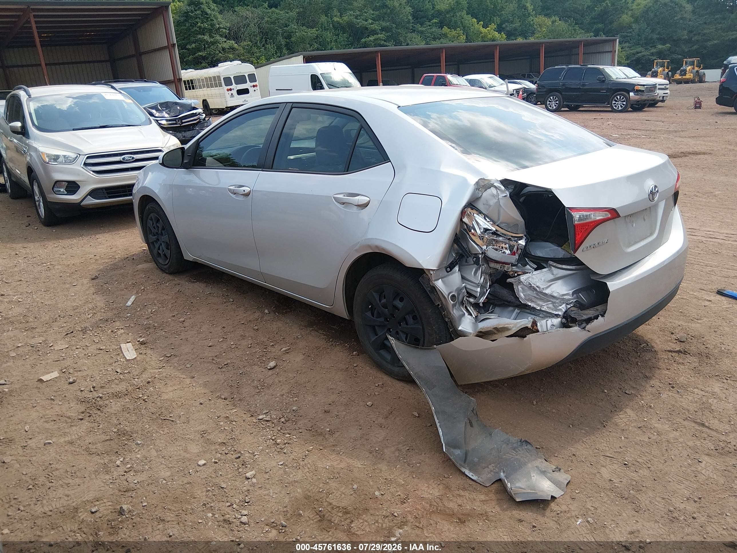 2014 Toyota Corolla Le Silver vin: 2T1BURHE9EC138103