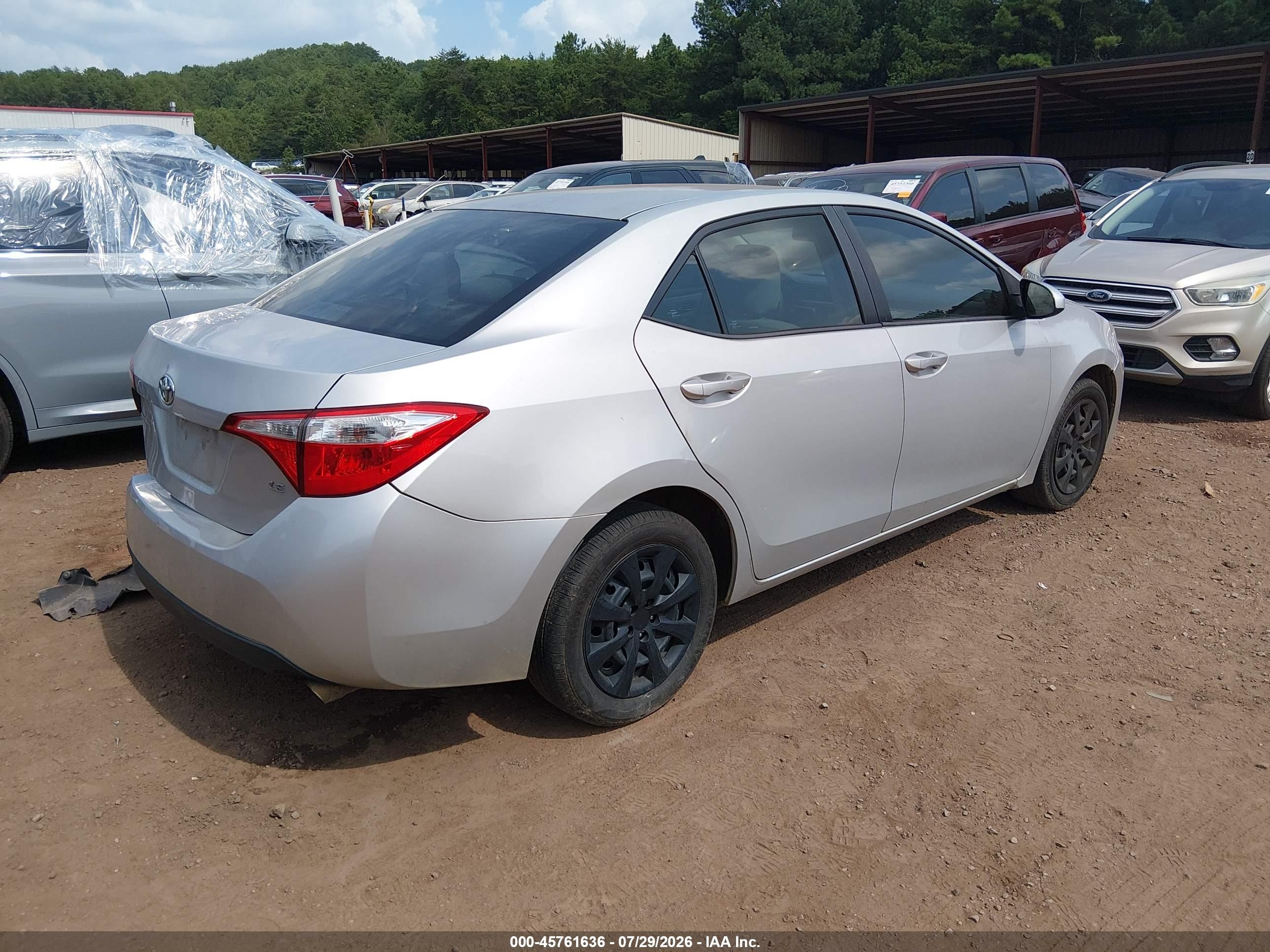 2014 Toyota Corolla Le Silver vin: 2T1BURHE9EC138103