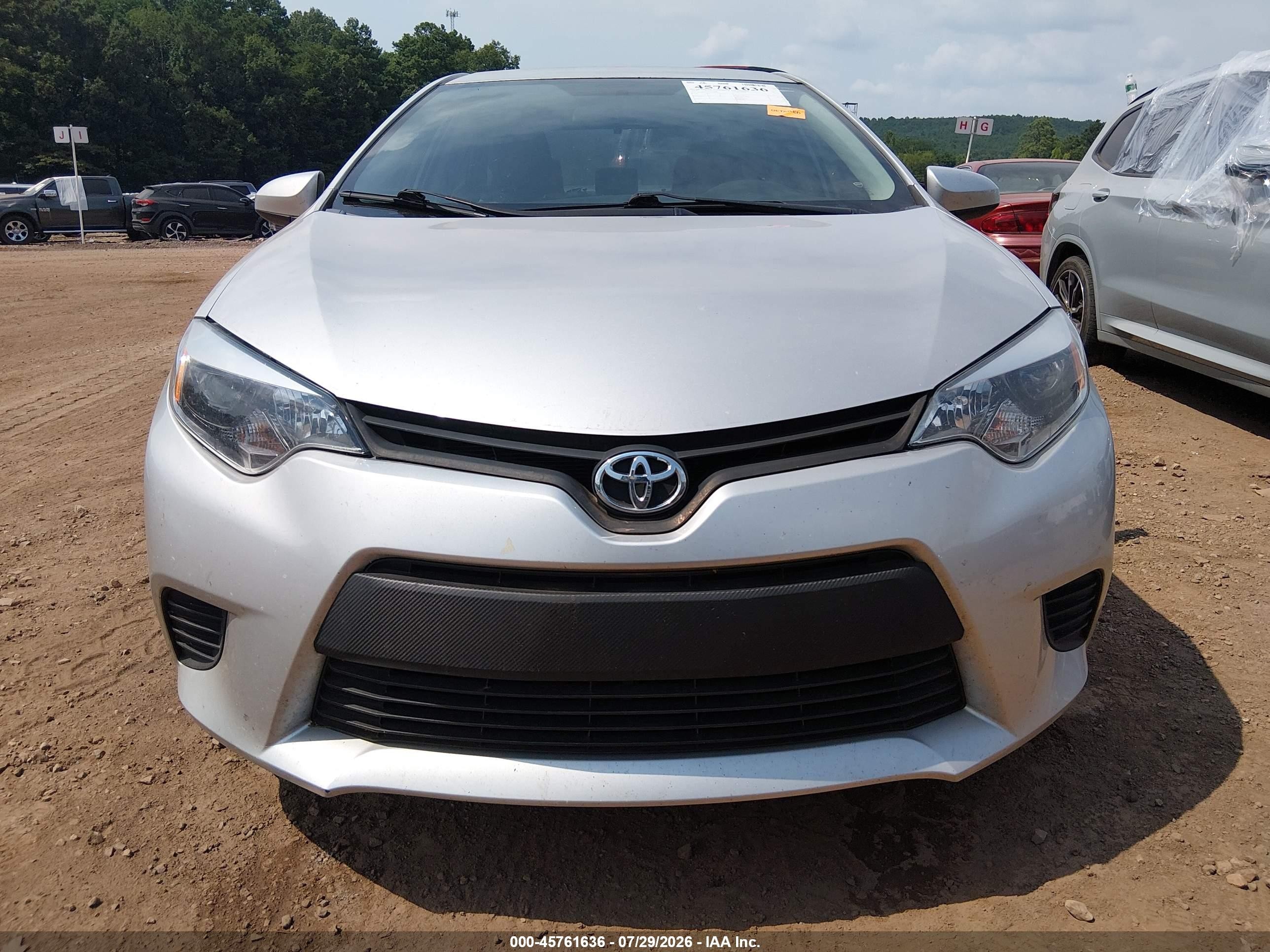 2014 Toyota Corolla Le Silver vin: 2T1BURHE9EC138103