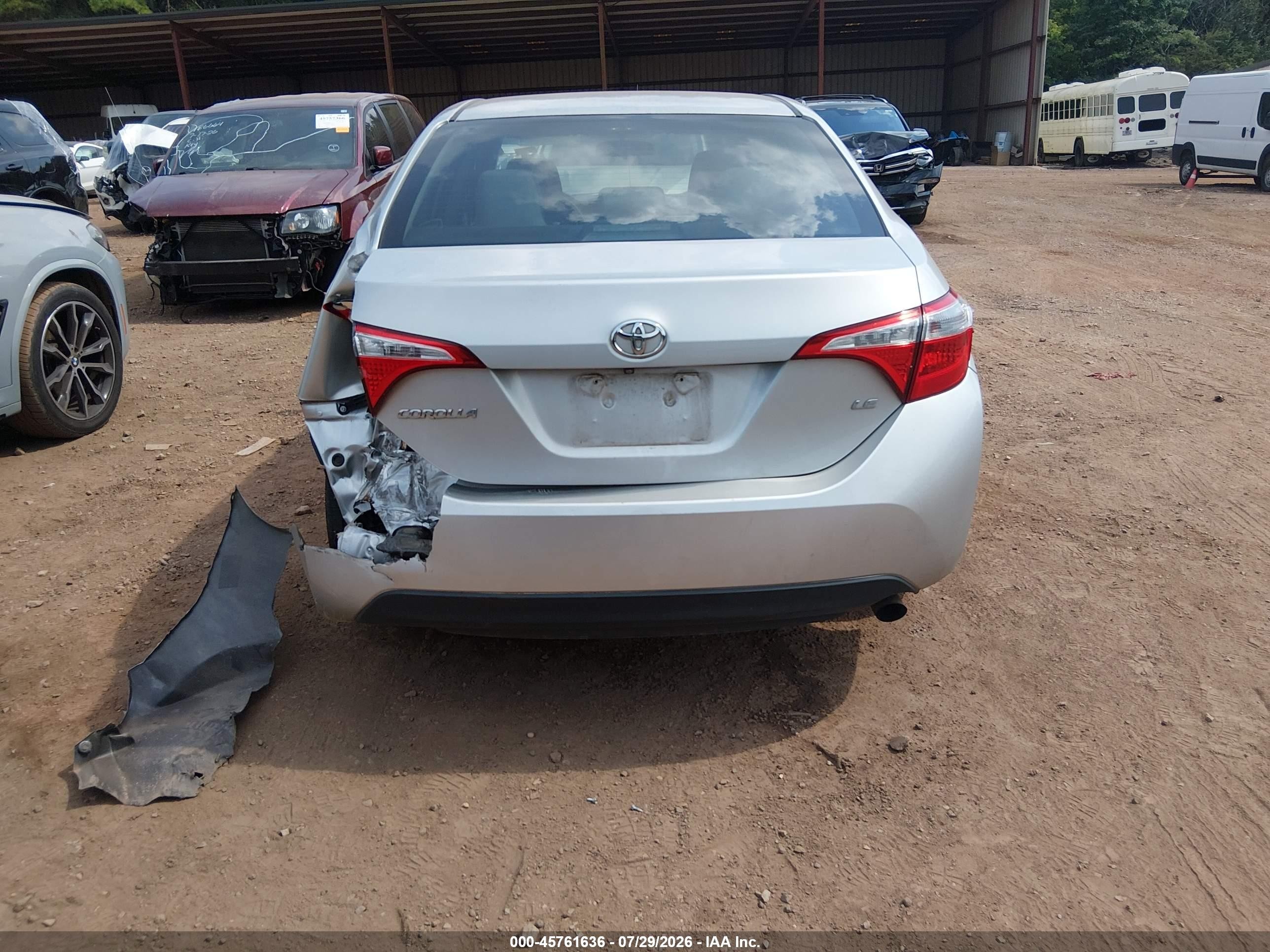 2014 Toyota Corolla Le Silver vin: 2T1BURHE9EC138103