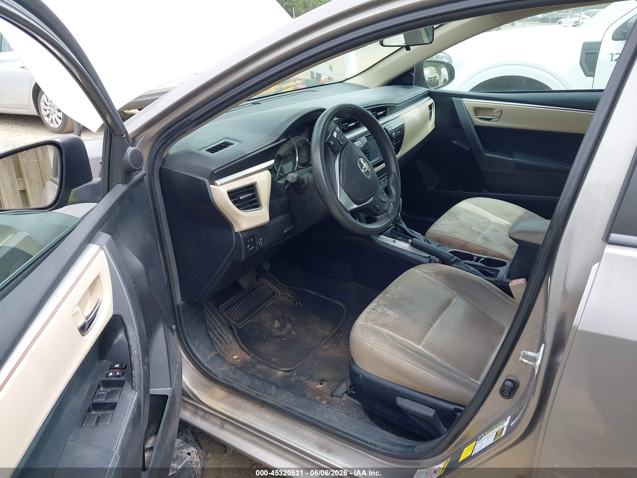 2014 Toyota Corolla Le Beige vin: 2T1BURHE9EC145164