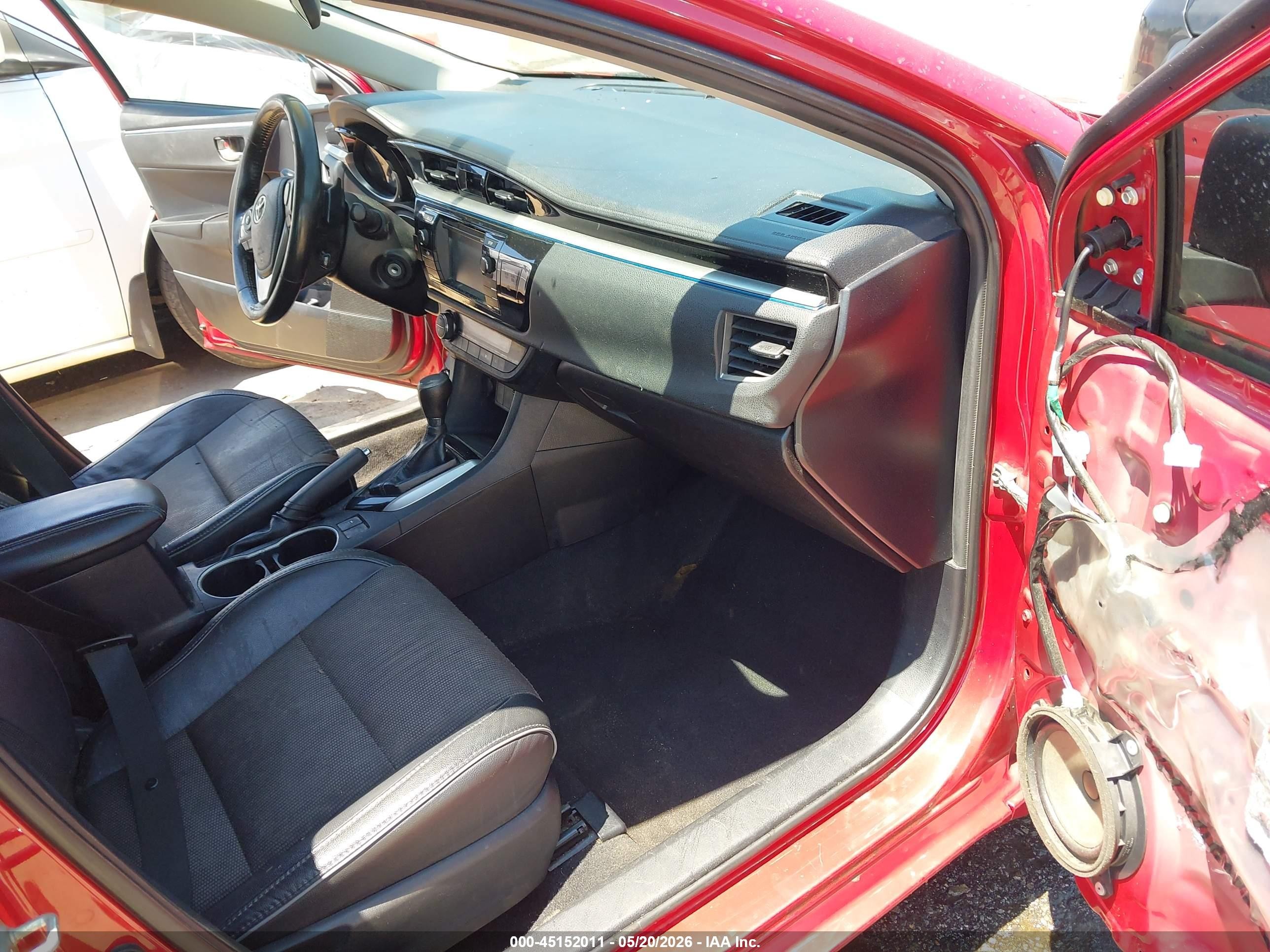 2014 Toyota Corolla S Plus Красный vin: 2T1BURHE9EC150929