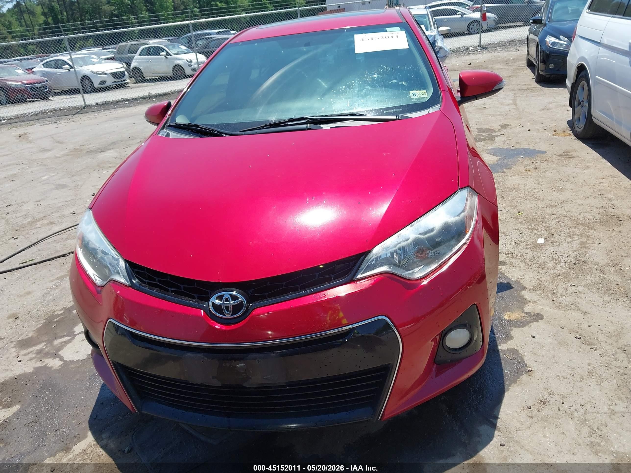 2014 Toyota Corolla S Plus Красный vin: 2T1BURHE9EC150929