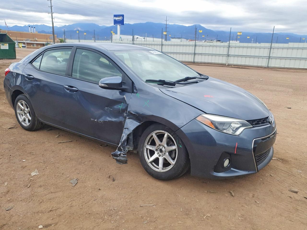2014 Toyota Corolla S Blue vin: 2T1BURHE9EC151272