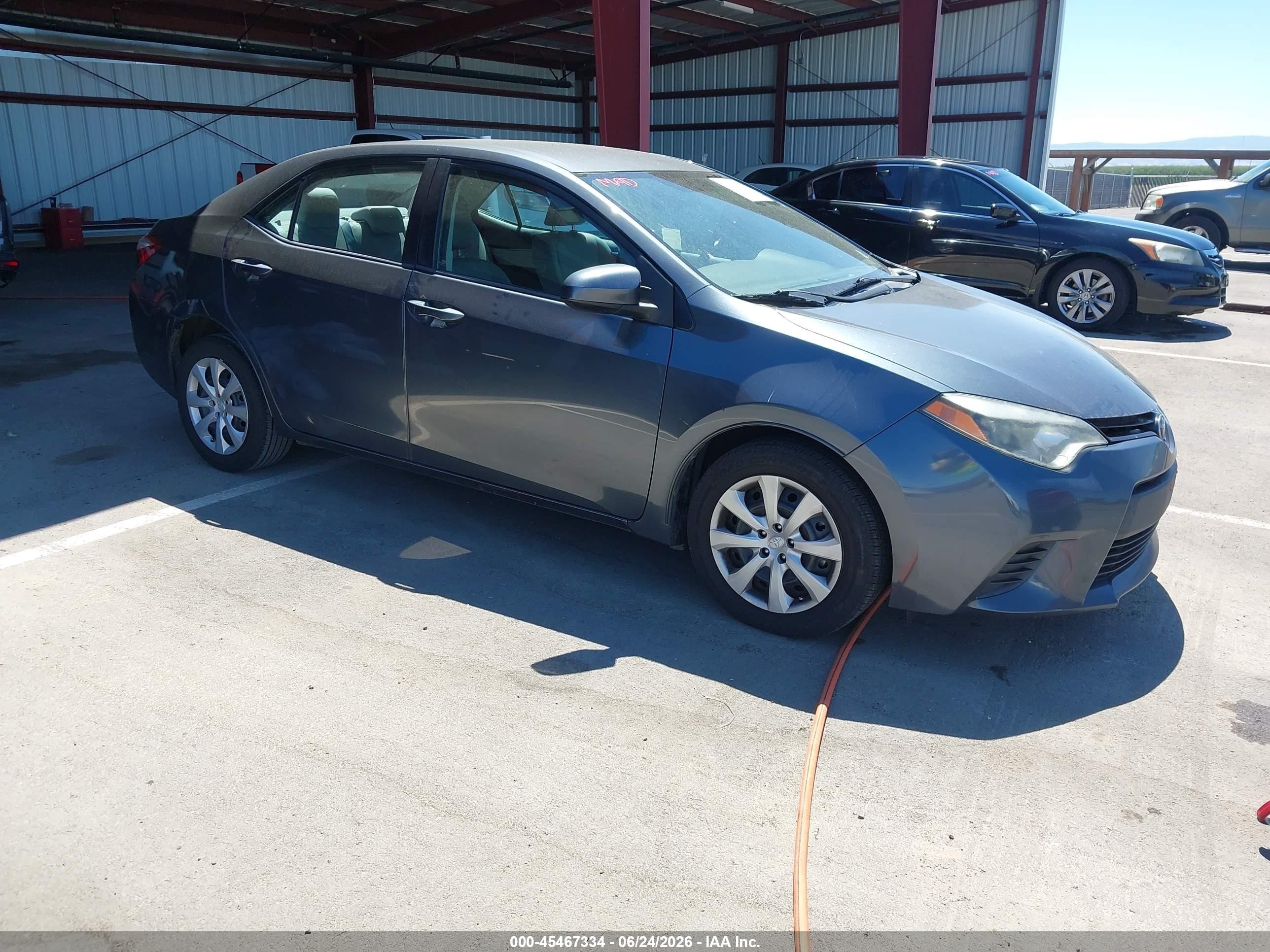 2014 Toyota Corolla Le Blue vin: 2T1BURHE9EC168783