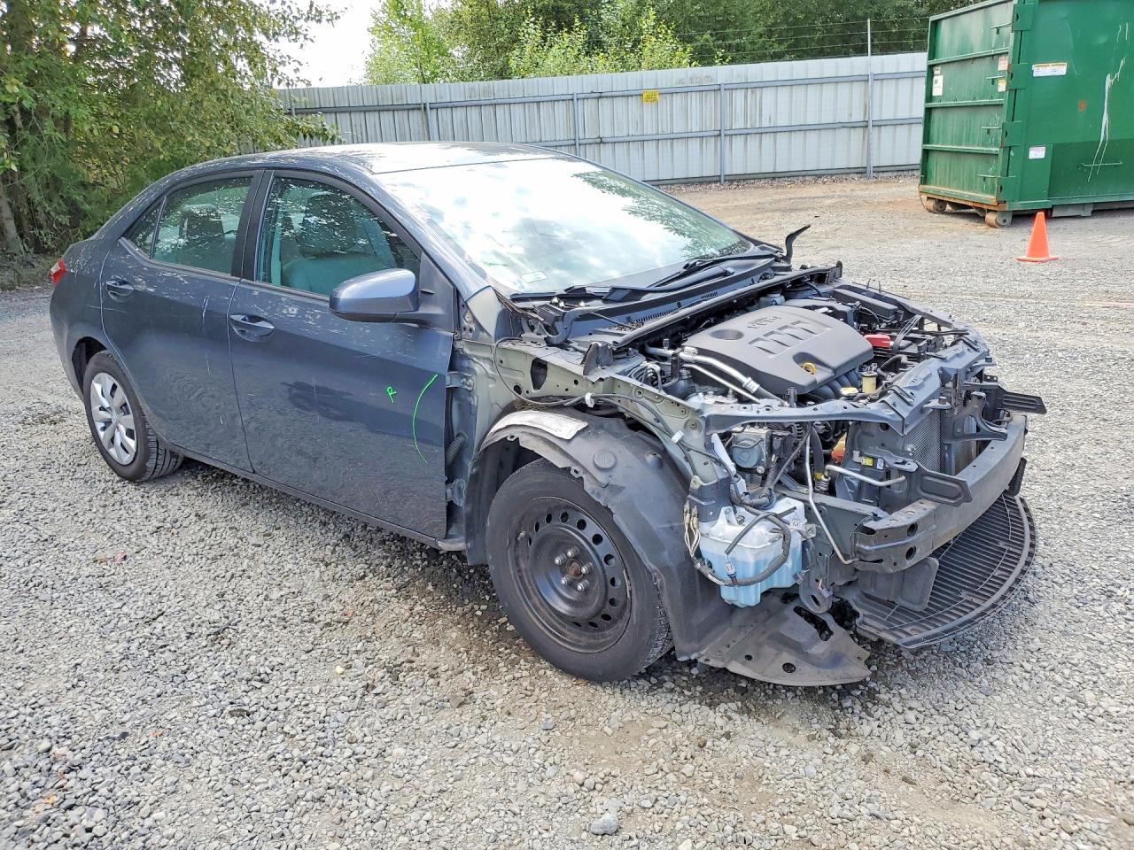 2014 Toyota Corolla Le Gray vin: 2T1BURHE9EC171828