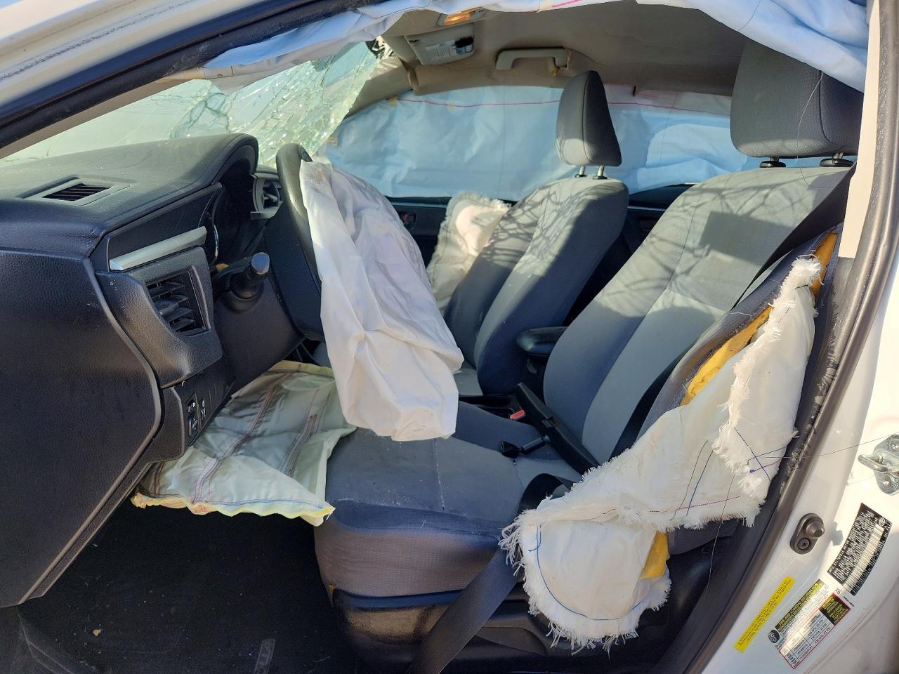2014 Toyota Corolla L Белый vin: 2T1BURHE9EC172073