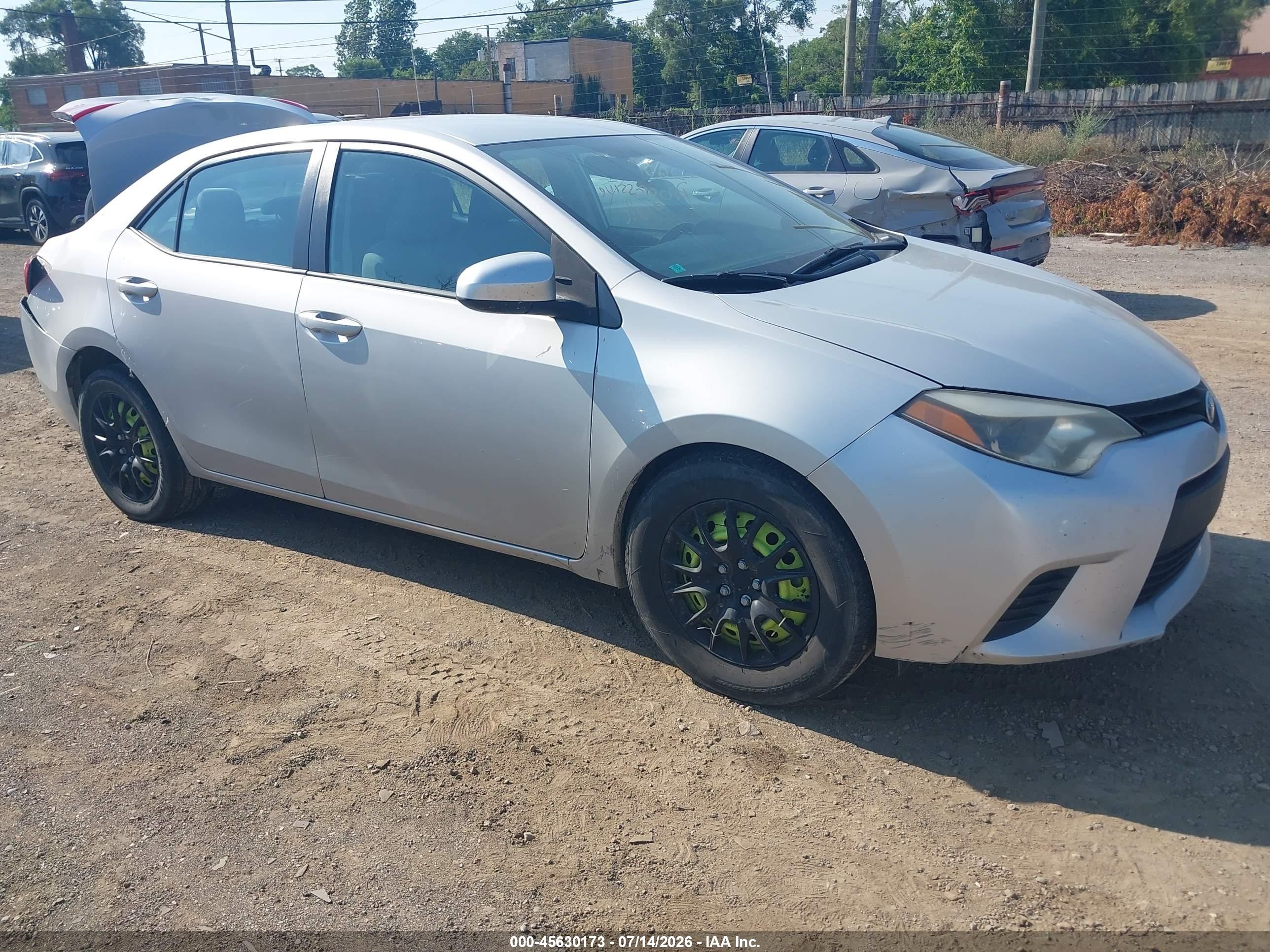 2014 Toyota Corolla Le Серебряный vin: 2T1BURHE9EC188807