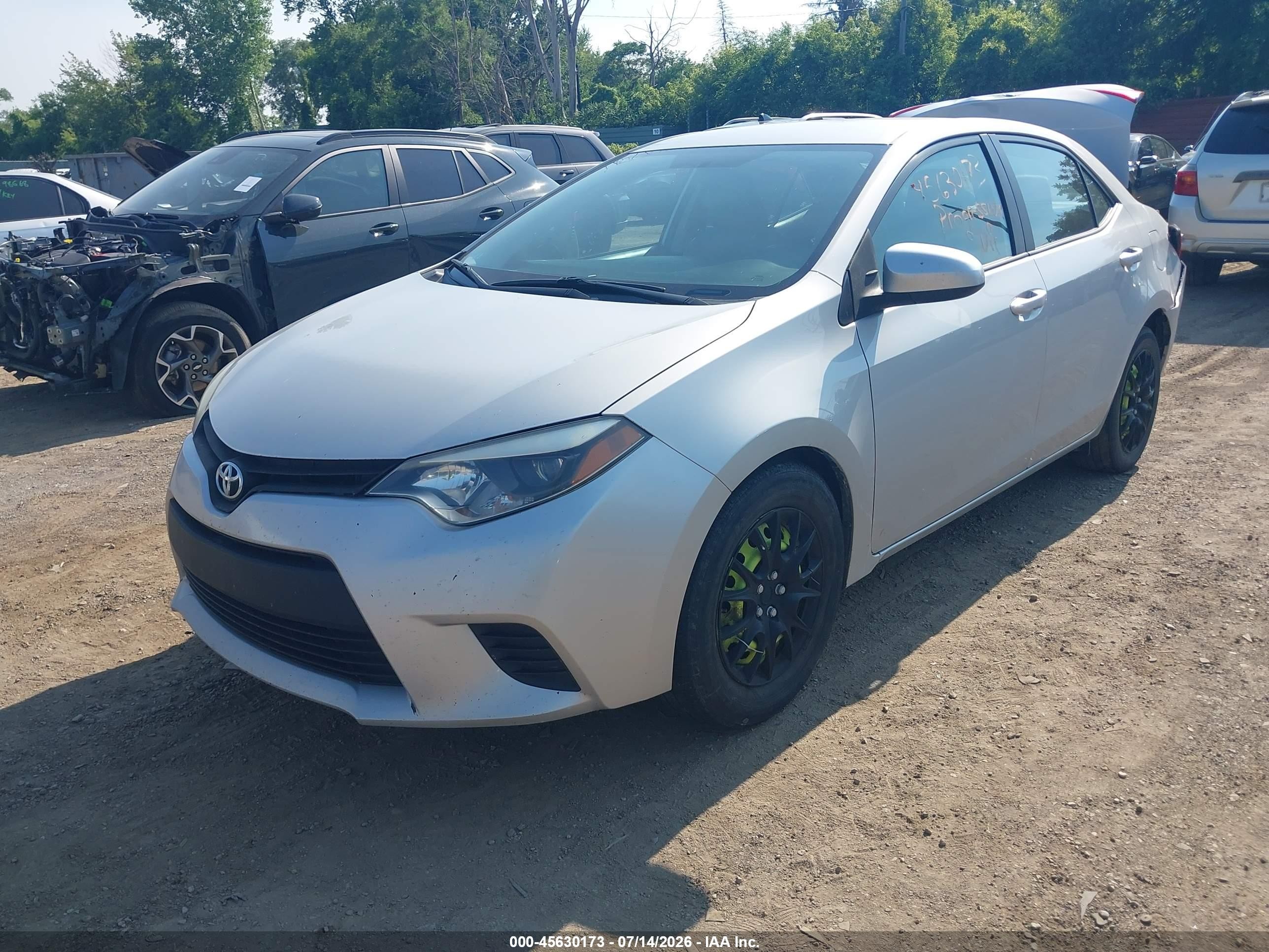 2014 Toyota Corolla Le Silver vin: 2T1BURHE9EC188807