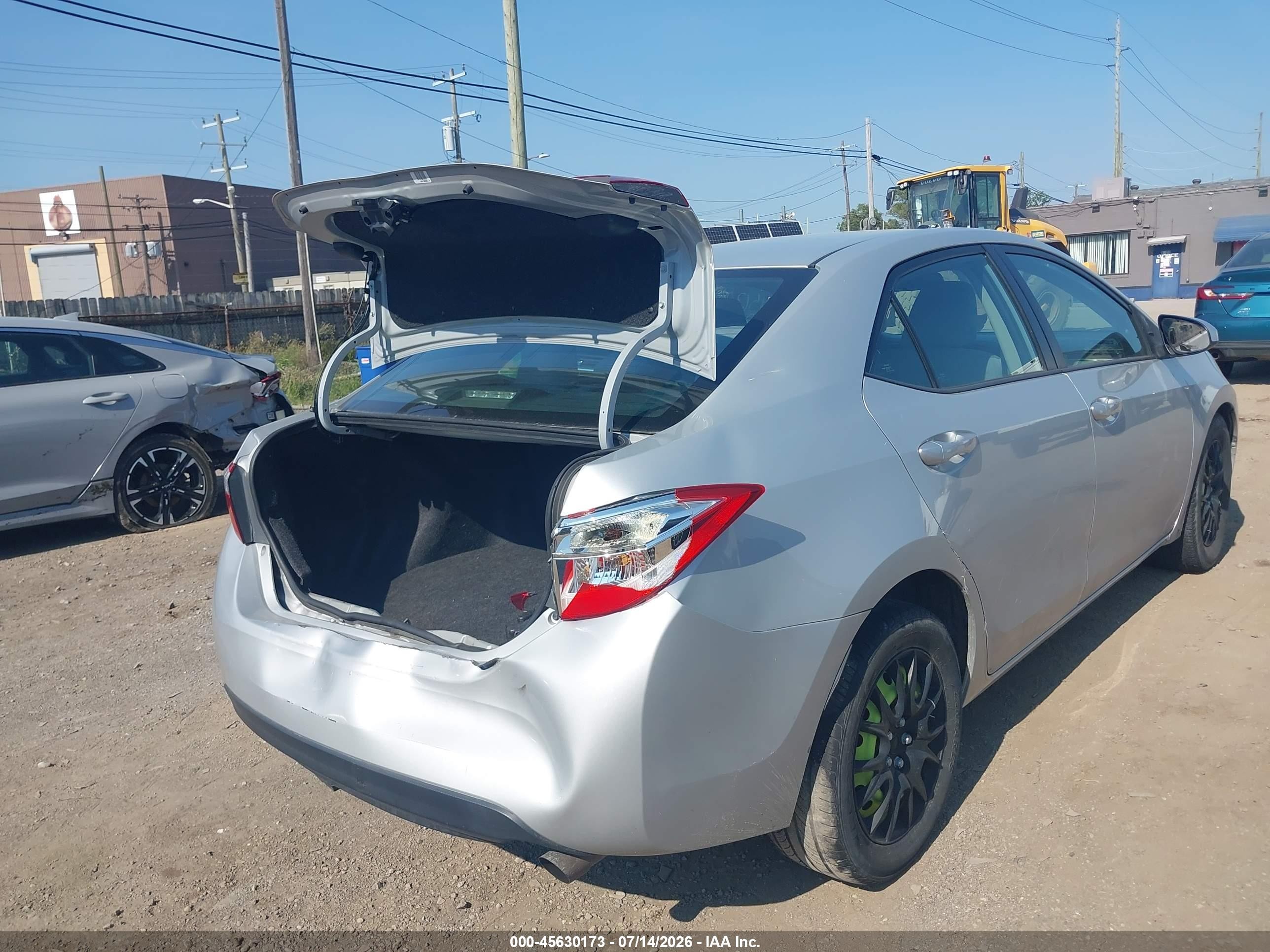 2014 Toyota Corolla Le Silver vin: 2T1BURHE9EC188807