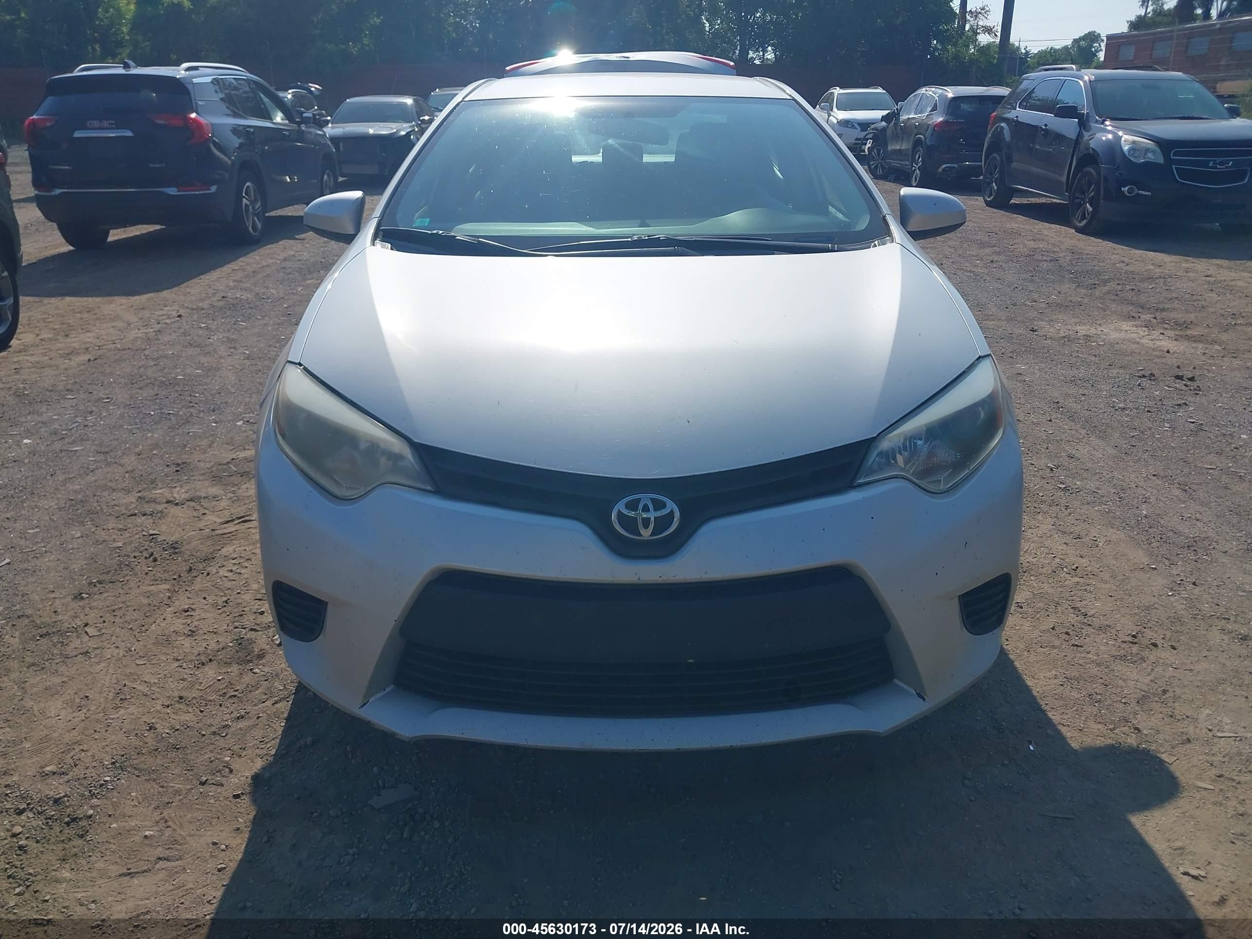 2014 Toyota Corolla Le Silver vin: 2T1BURHE9EC188807