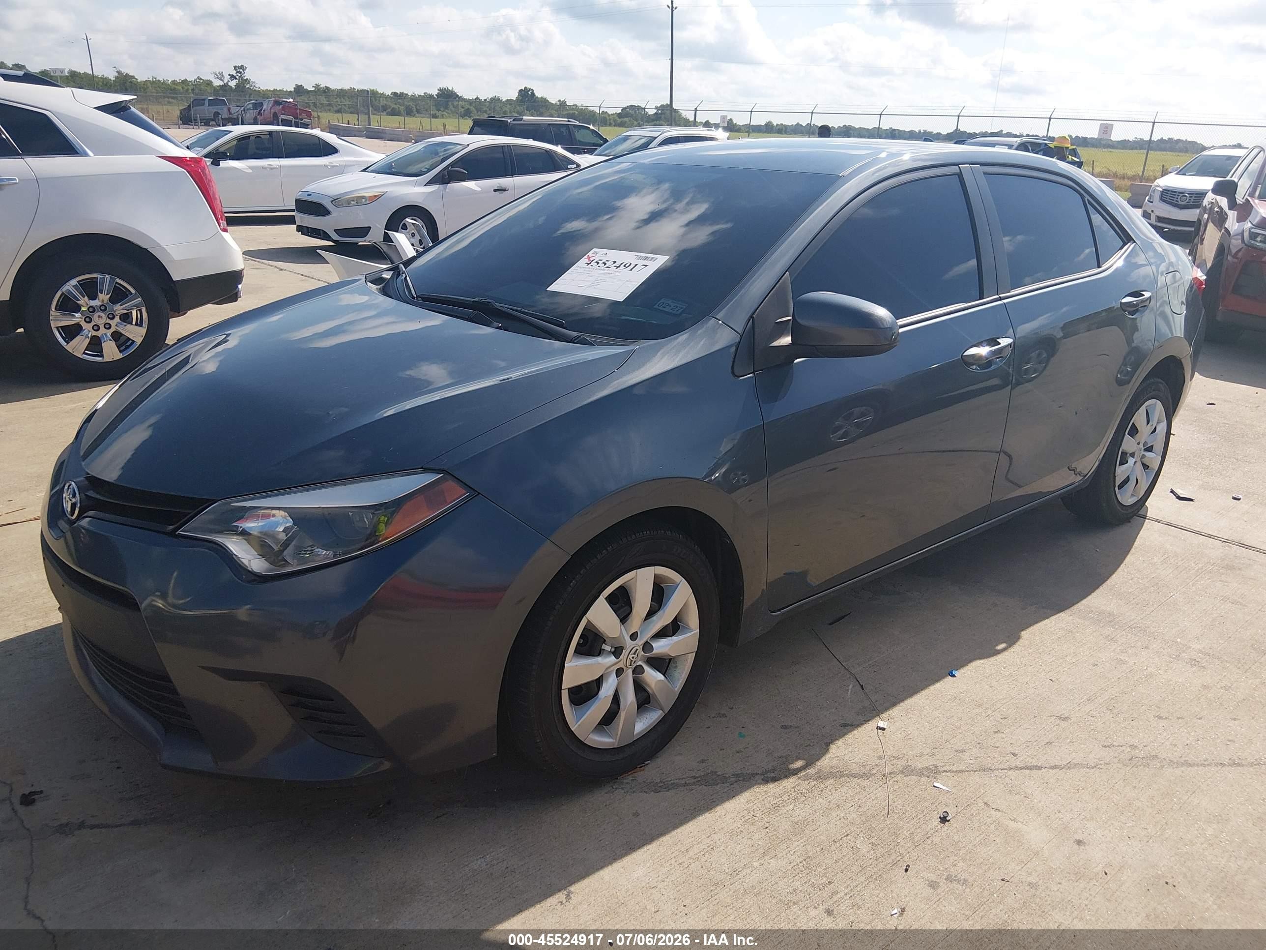 2014 Toyota Corolla Le Серый vin: 2T1BURHE9EC198897