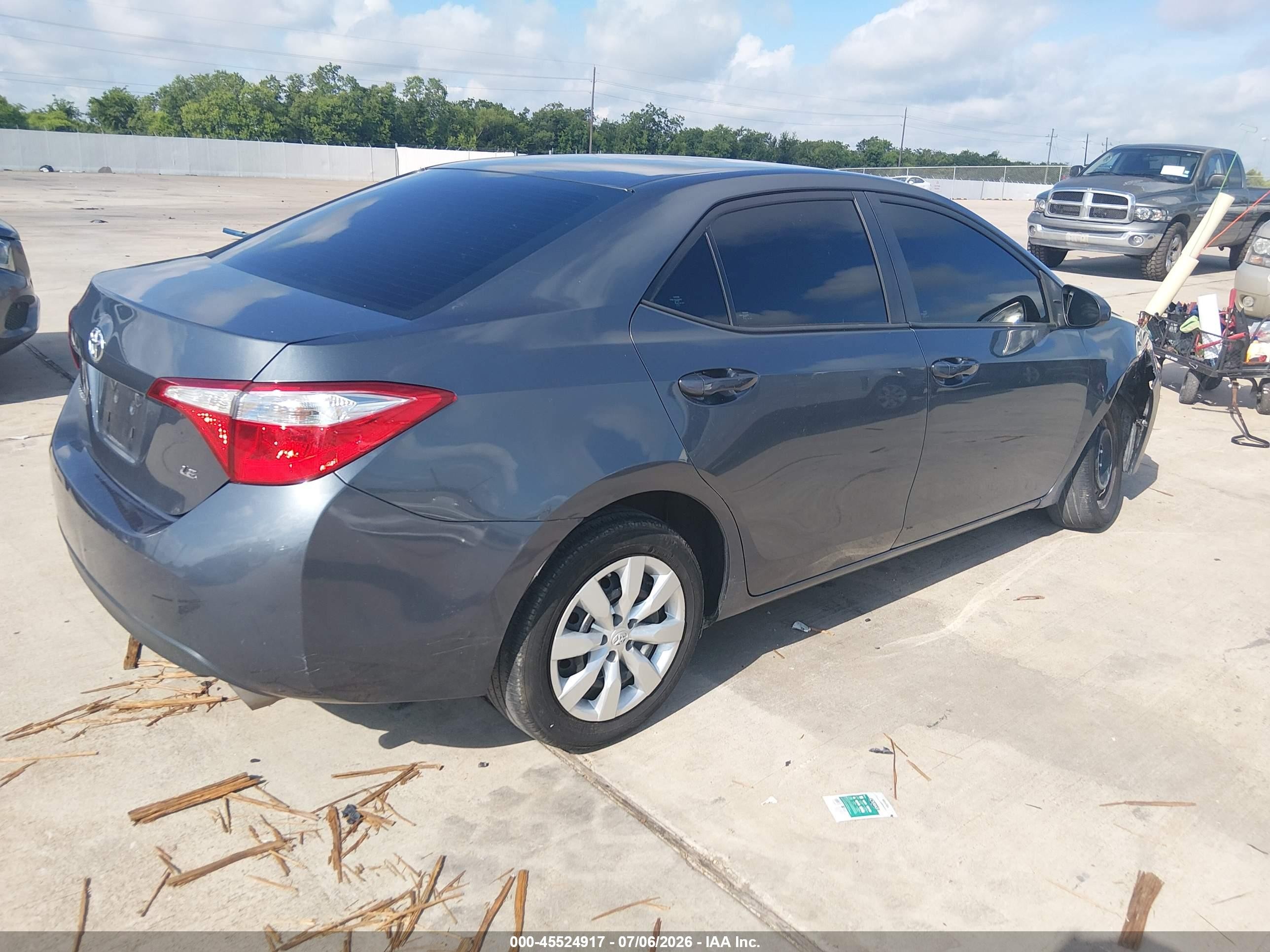 2014 Toyota Corolla Le Серый vin: 2T1BURHE9EC198897