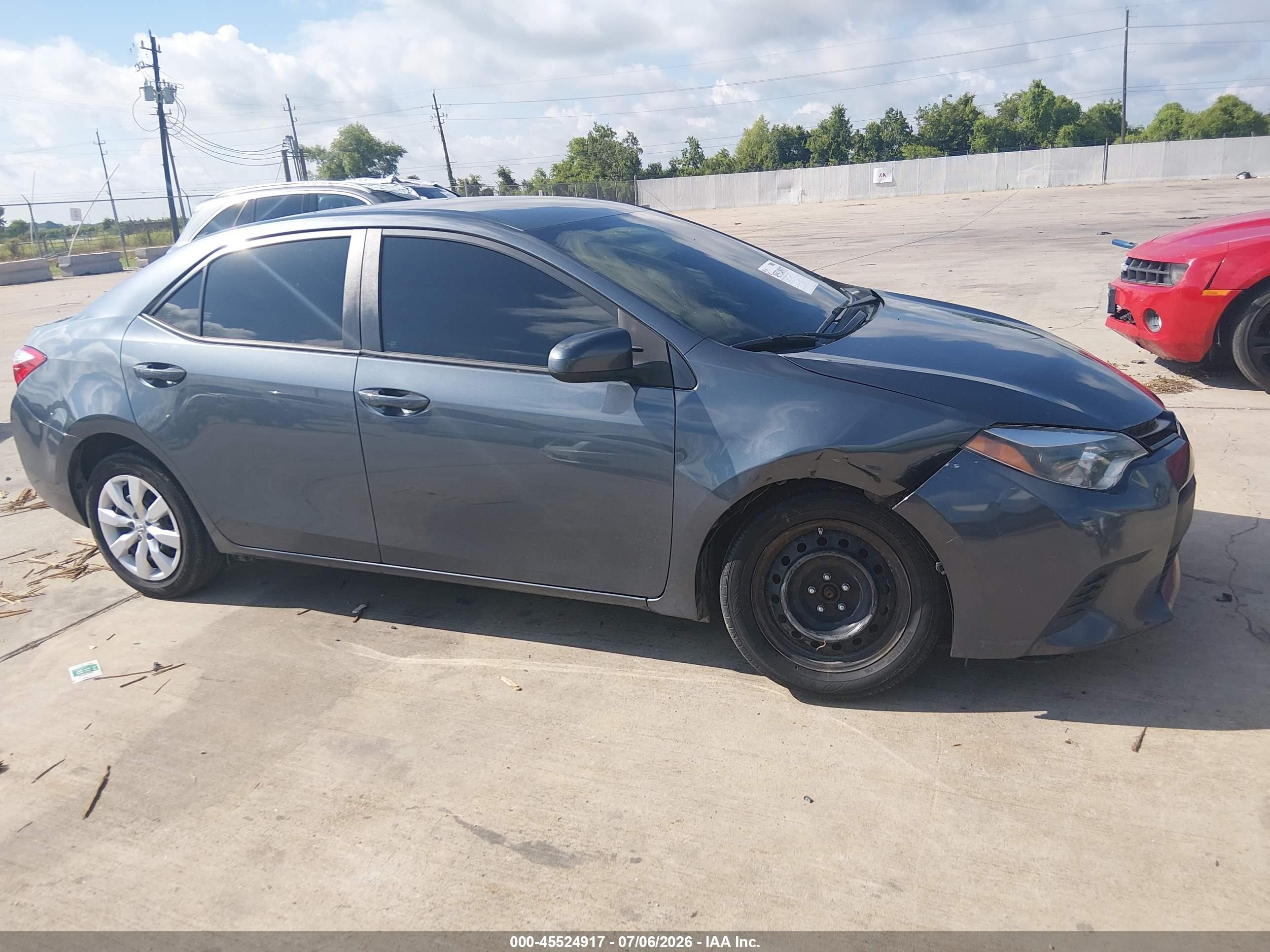 2014 Toyota Corolla Le Серый vin: 2T1BURHE9EC198897