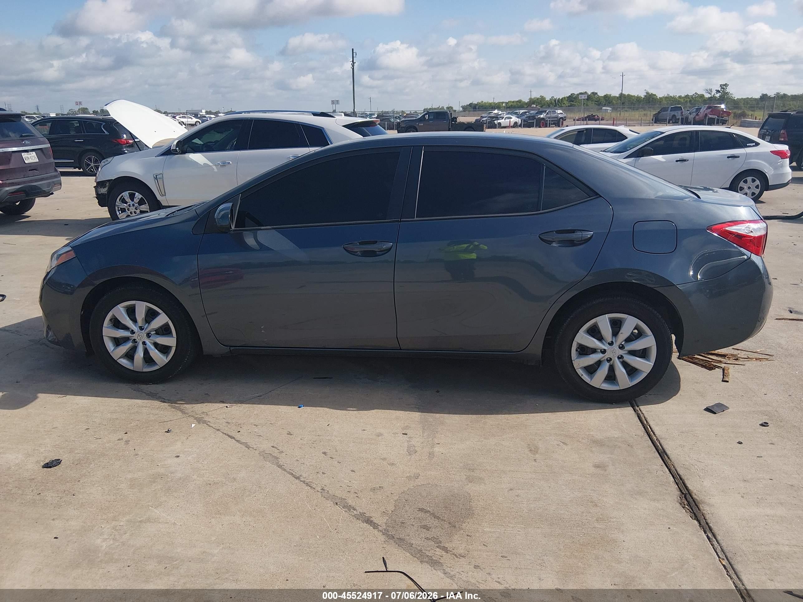 2014 Toyota Corolla Le Серый vin: 2T1BURHE9EC198897