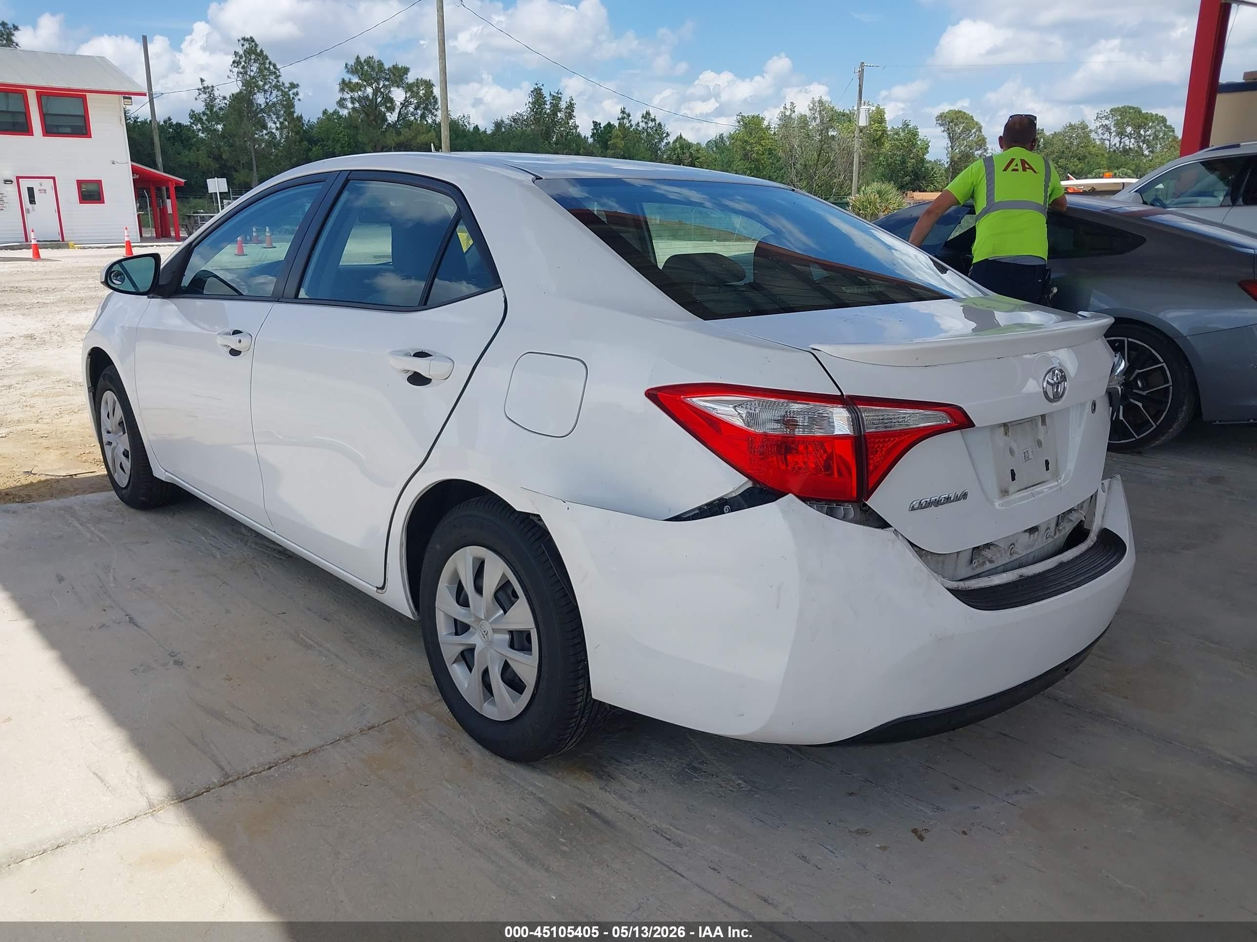2014 Toyota Corolla L Белый vin: 2T1BURHE9EC201751