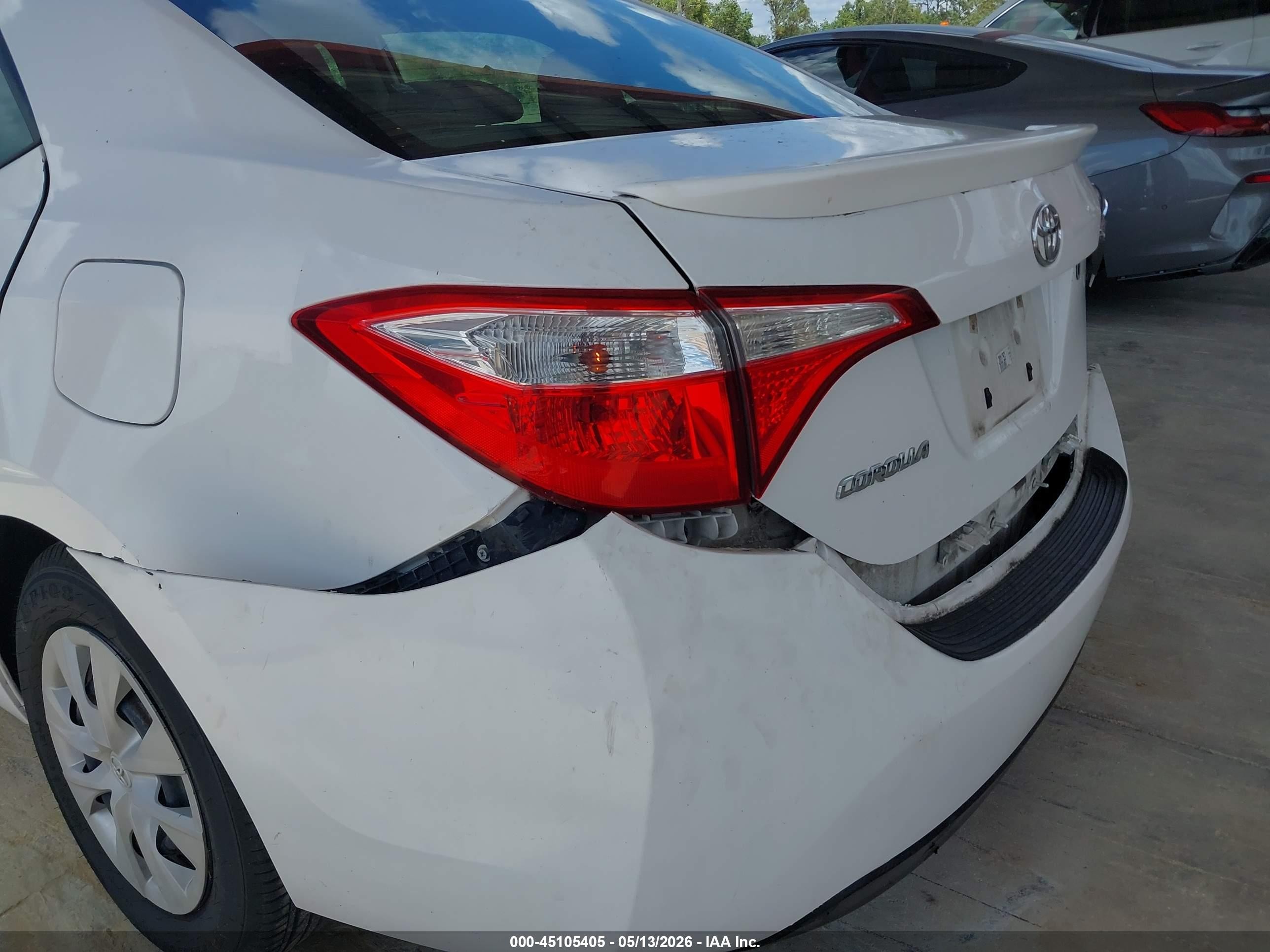 2014 Toyota Corolla L Белый vin: 2T1BURHE9EC201751