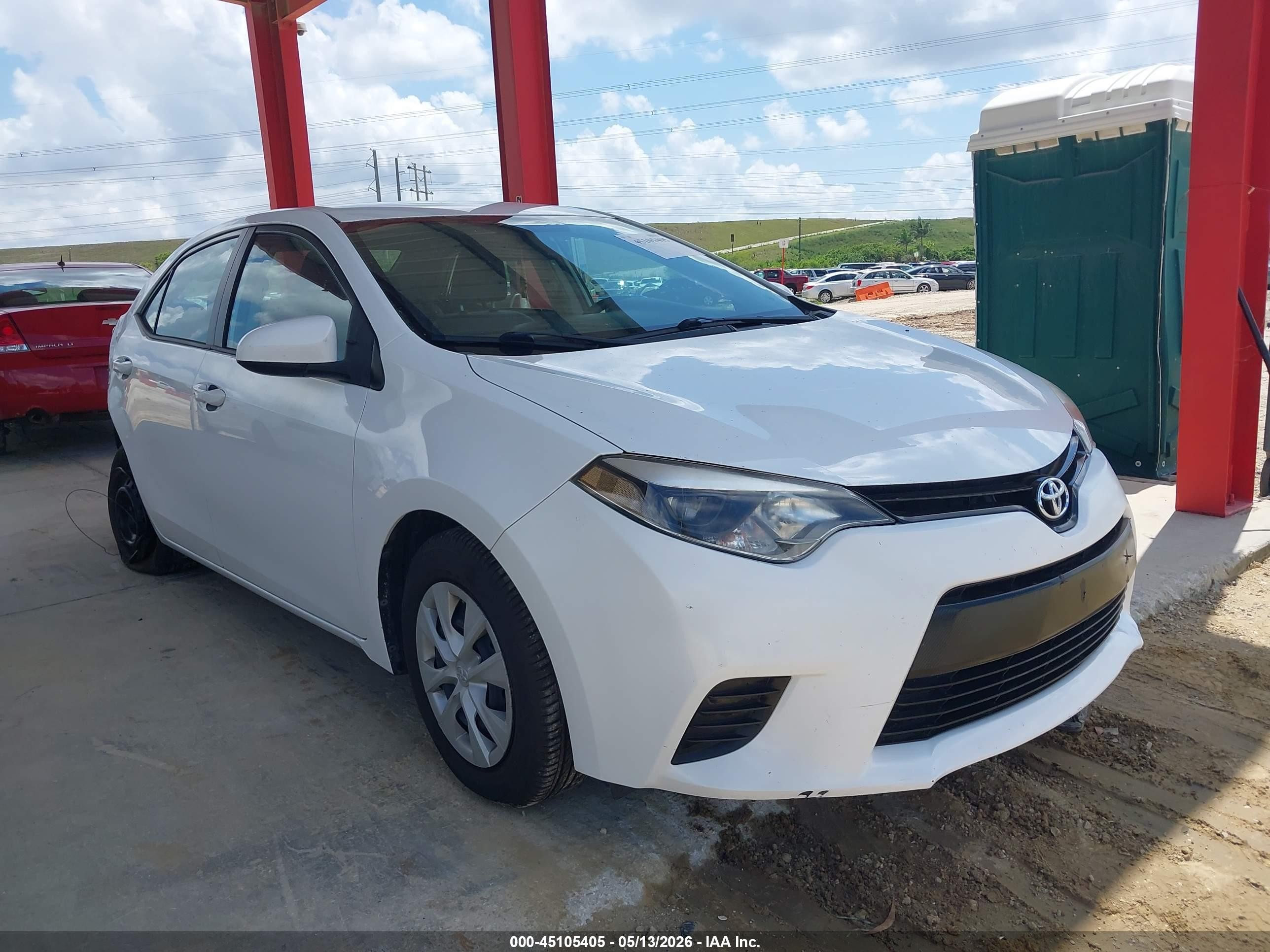 2014 Toyota Corolla L Белый vin: 2T1BURHE9EC201751