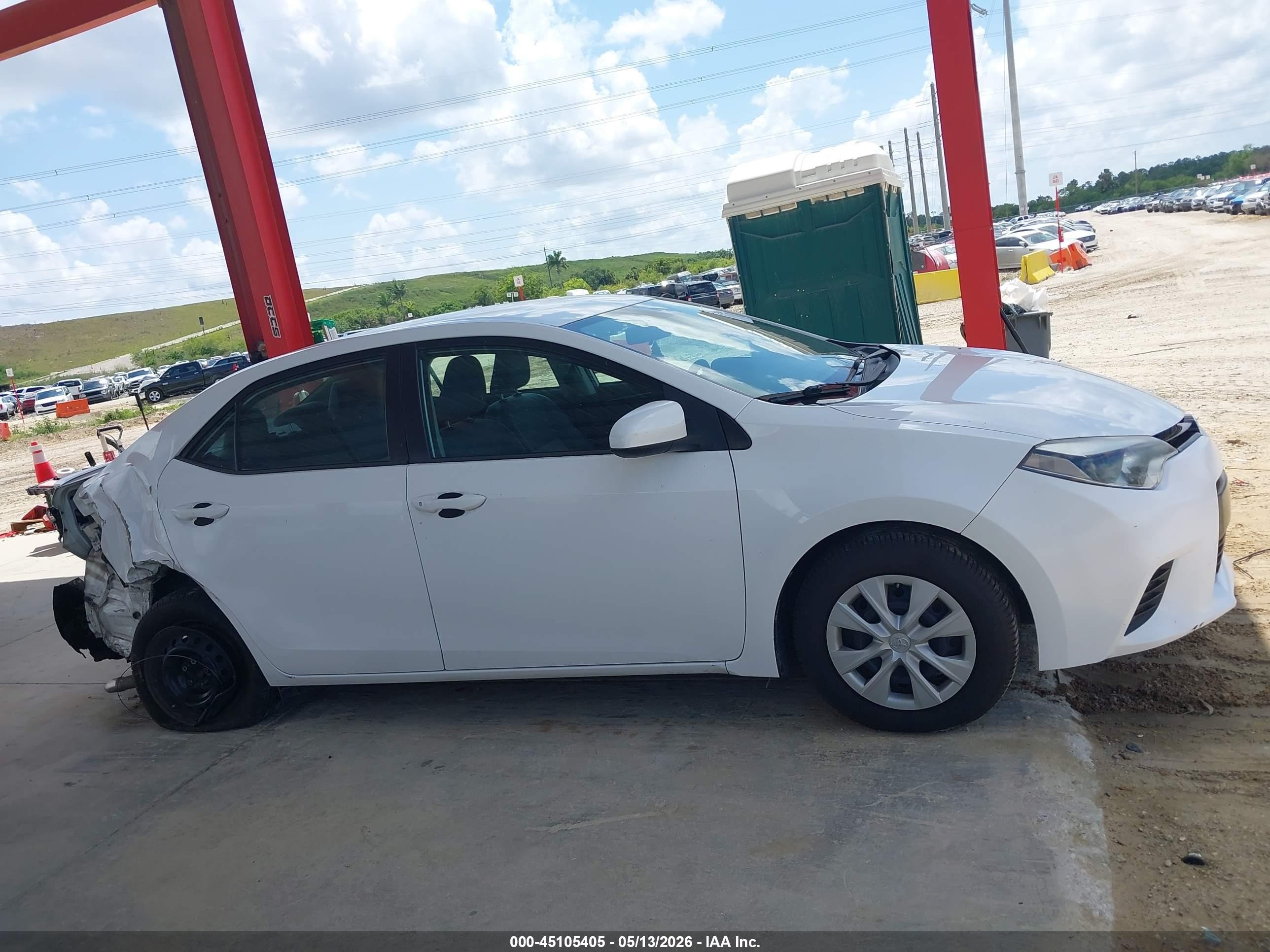 2014 Toyota Corolla L Белый vin: 2T1BURHE9EC201751