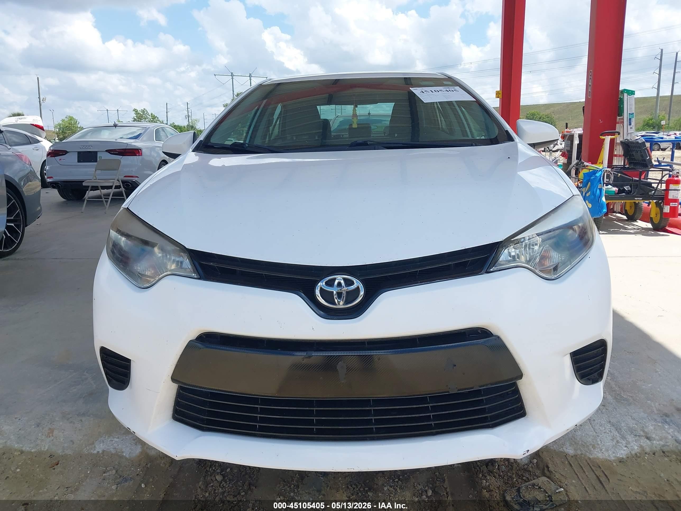 2014 Toyota Corolla L Белый vin: 2T1BURHE9EC201751