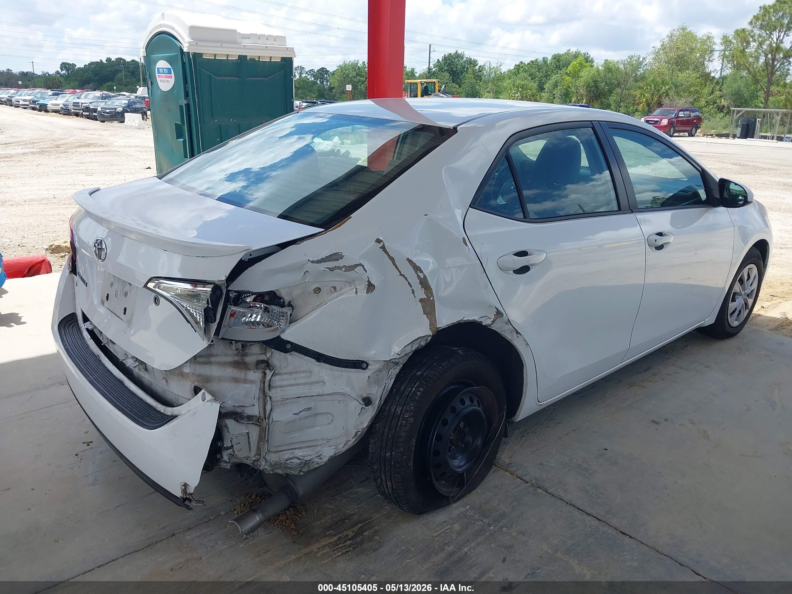 2014 Toyota Corolla L Белый vin: 2T1BURHE9EC201751