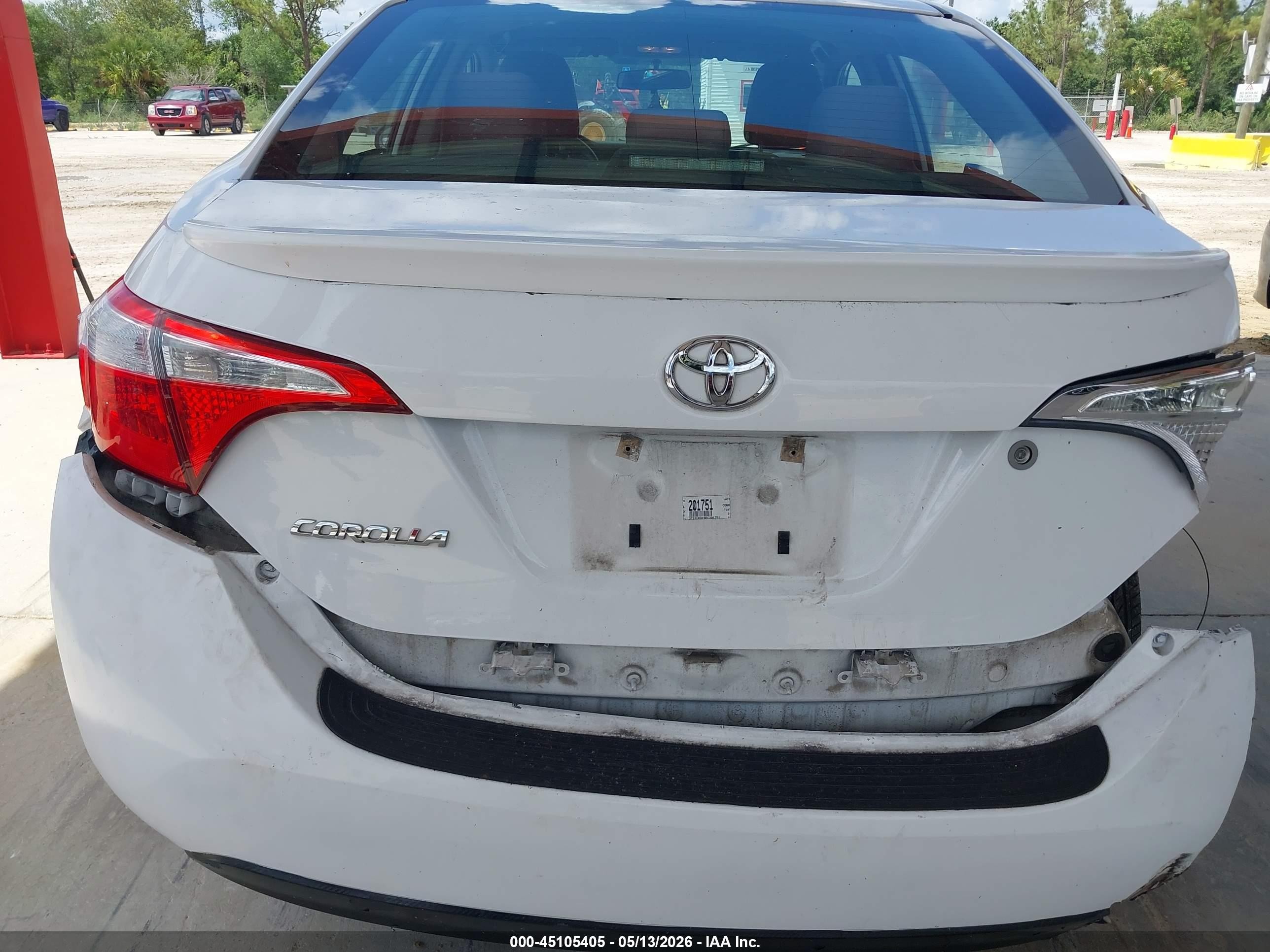 2014 Toyota Corolla L Белый vin: 2T1BURHE9EC201751