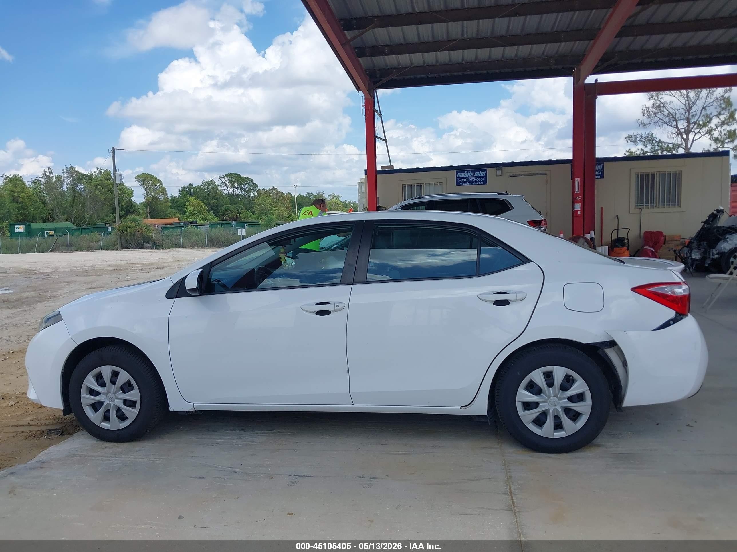 2014 Toyota Corolla L Белый vin: 2T1BURHE9EC201751