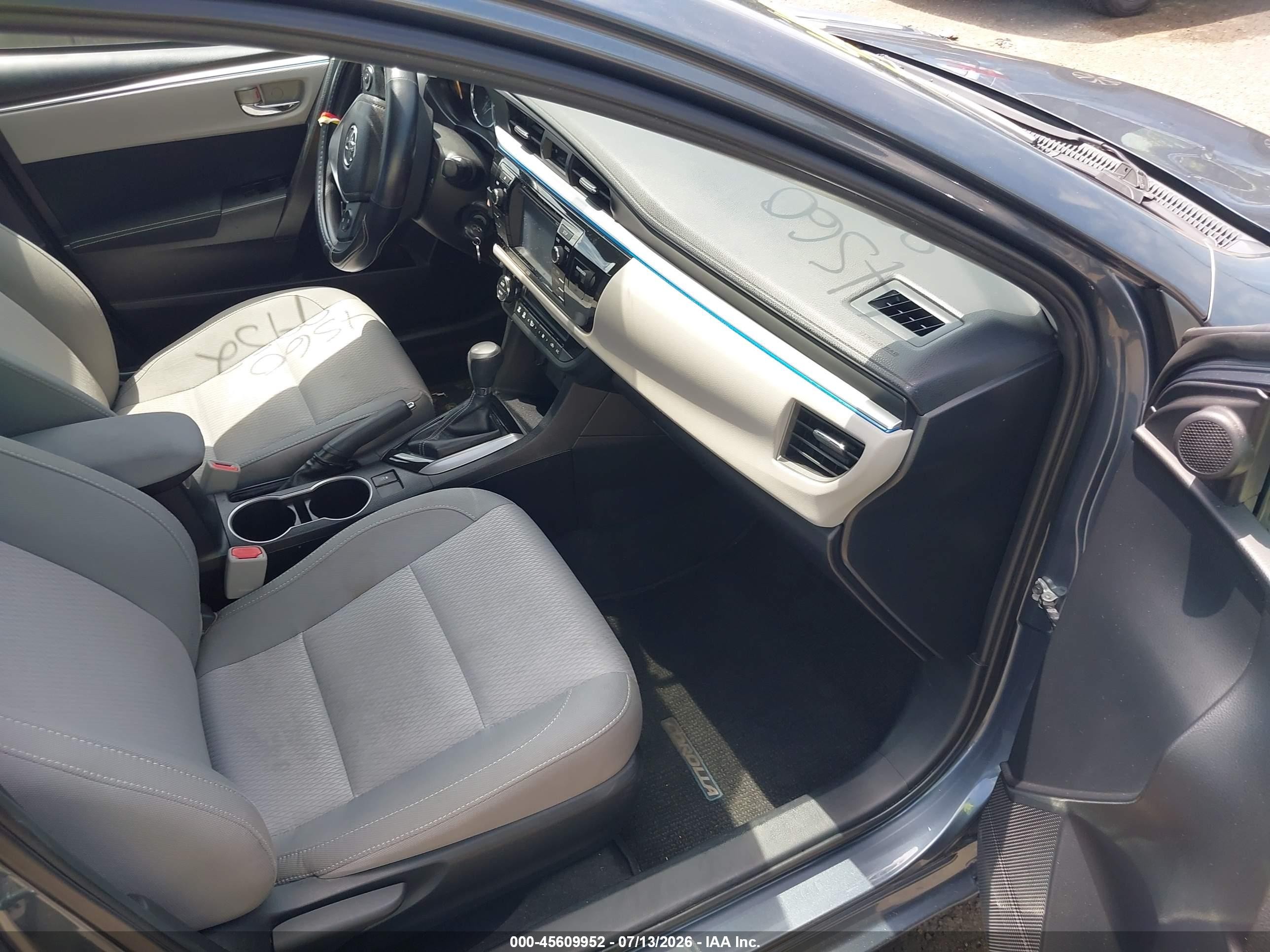 2014 Toyota Corolla Le Gray vin: 2T1BURHE9EC210983