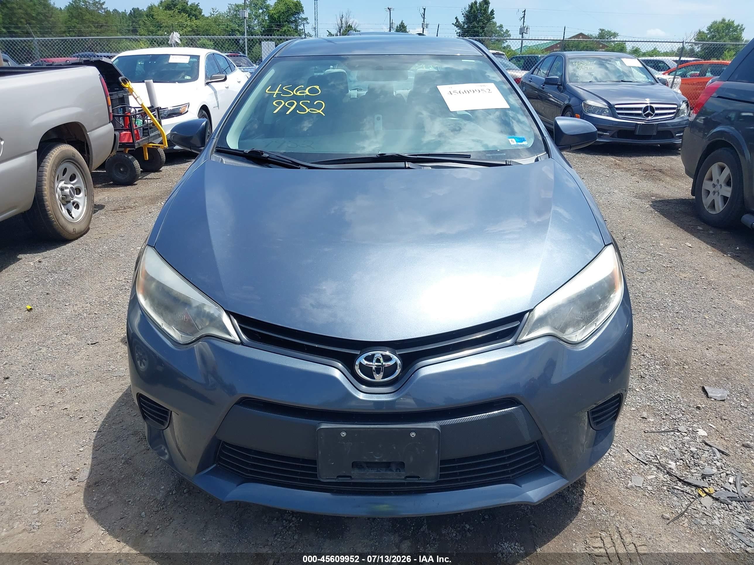2014 Toyota Corolla Le Gray vin: 2T1BURHE9EC210983