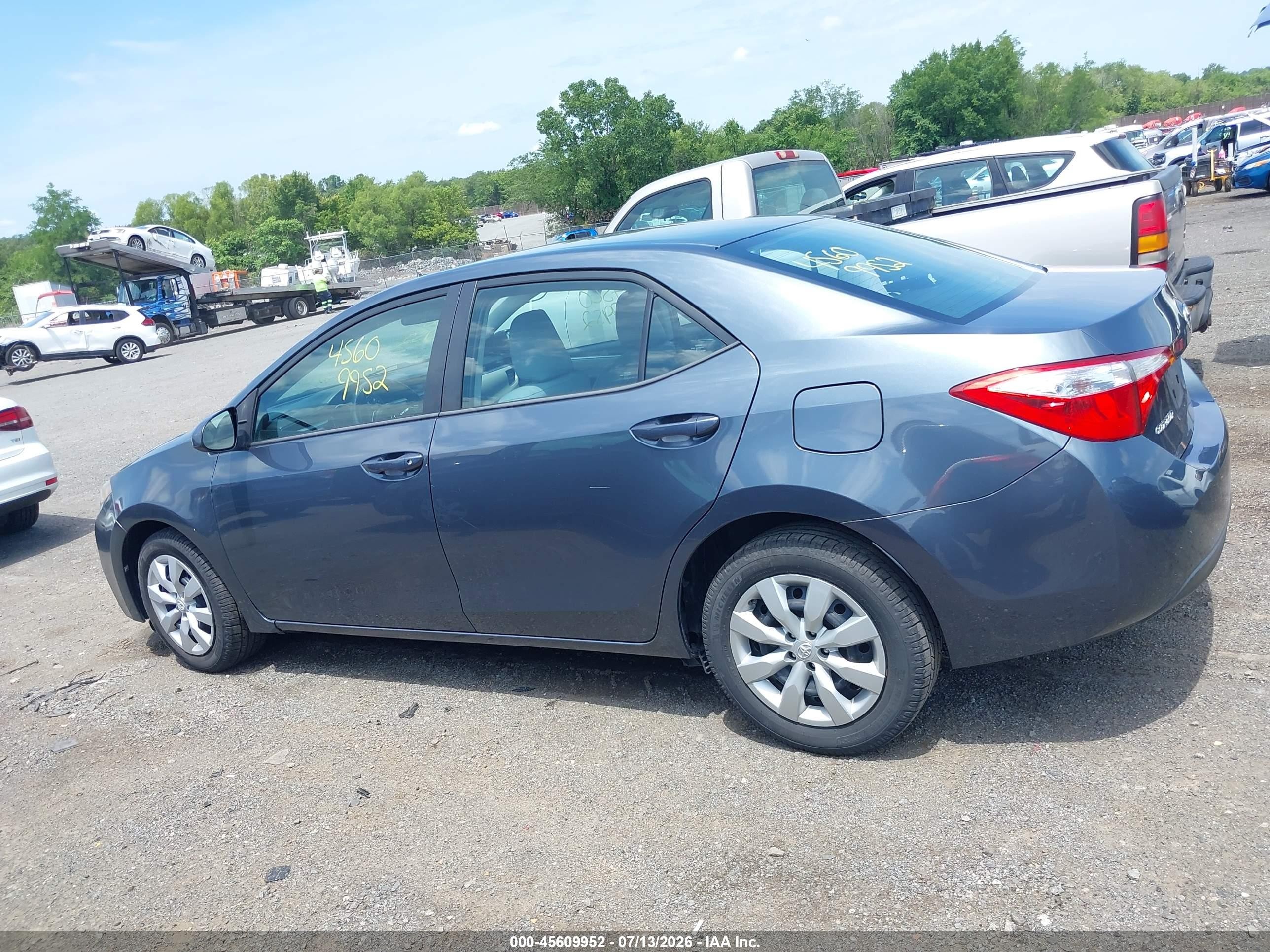 2014 Toyota Corolla Le Gray vin: 2T1BURHE9EC210983