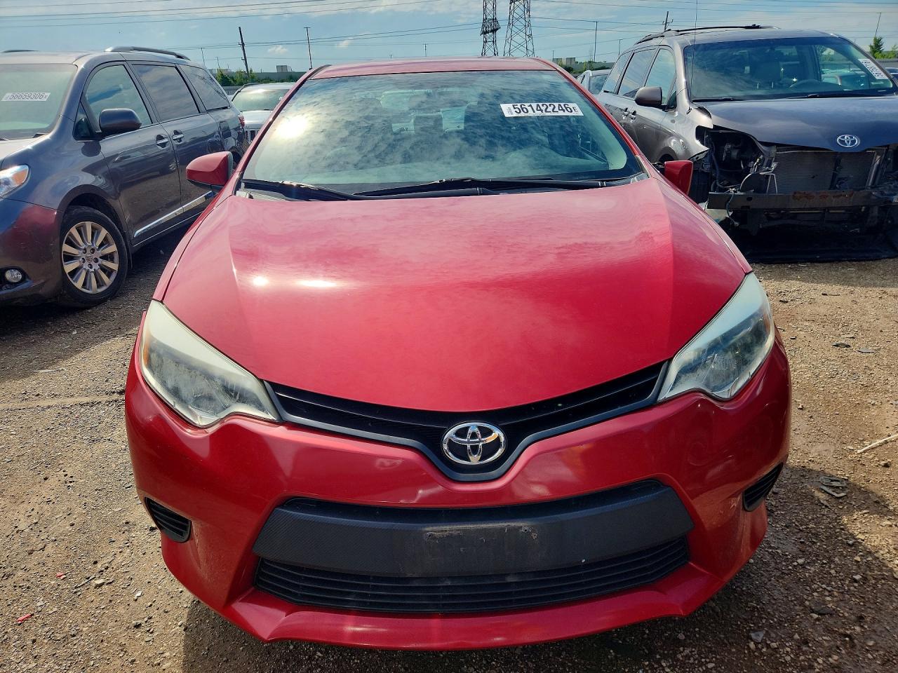 2014 Toyota Corolla Le Red vin: 2T1BURHE9EC220574