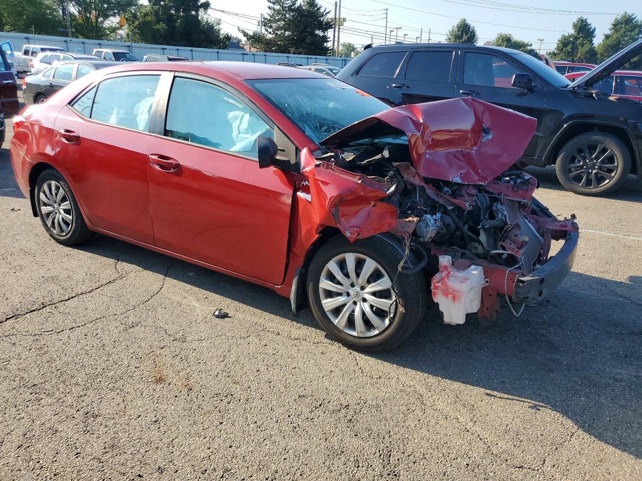 2015 Toyota Corolla Le Красный vin: 2T1BURHE9FC237022