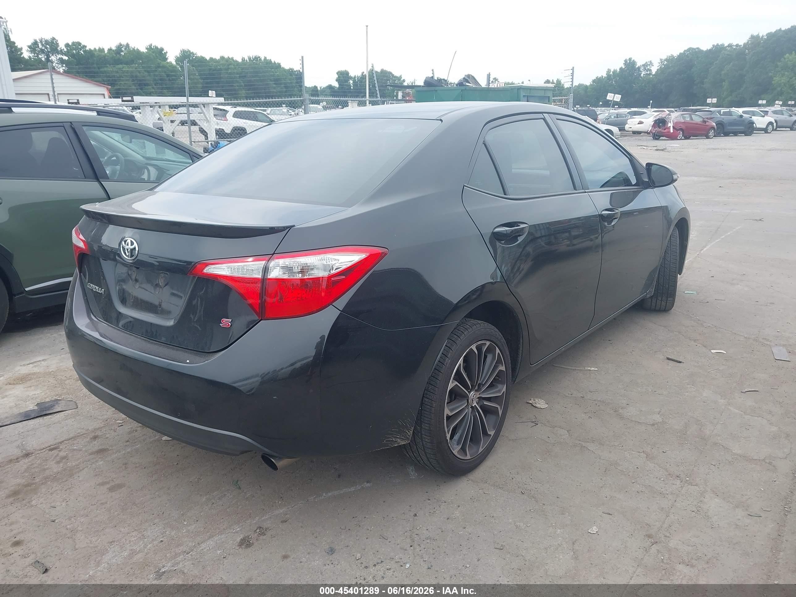 2015 Toyota Corolla S Plus Black vin: 2T1BURHE9FC238719
