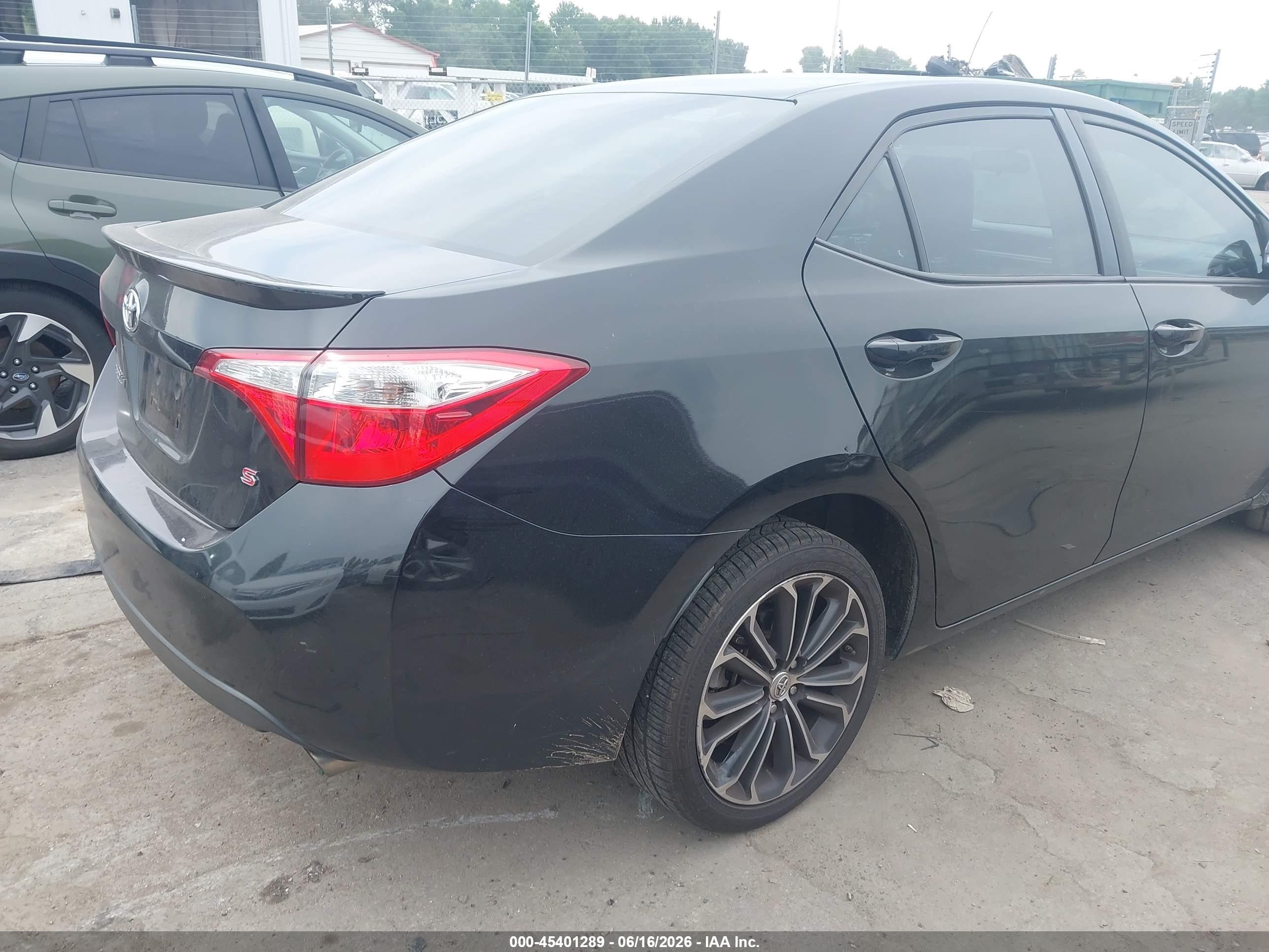 2015 Toyota Corolla S Plus Black vin: 2T1BURHE9FC238719