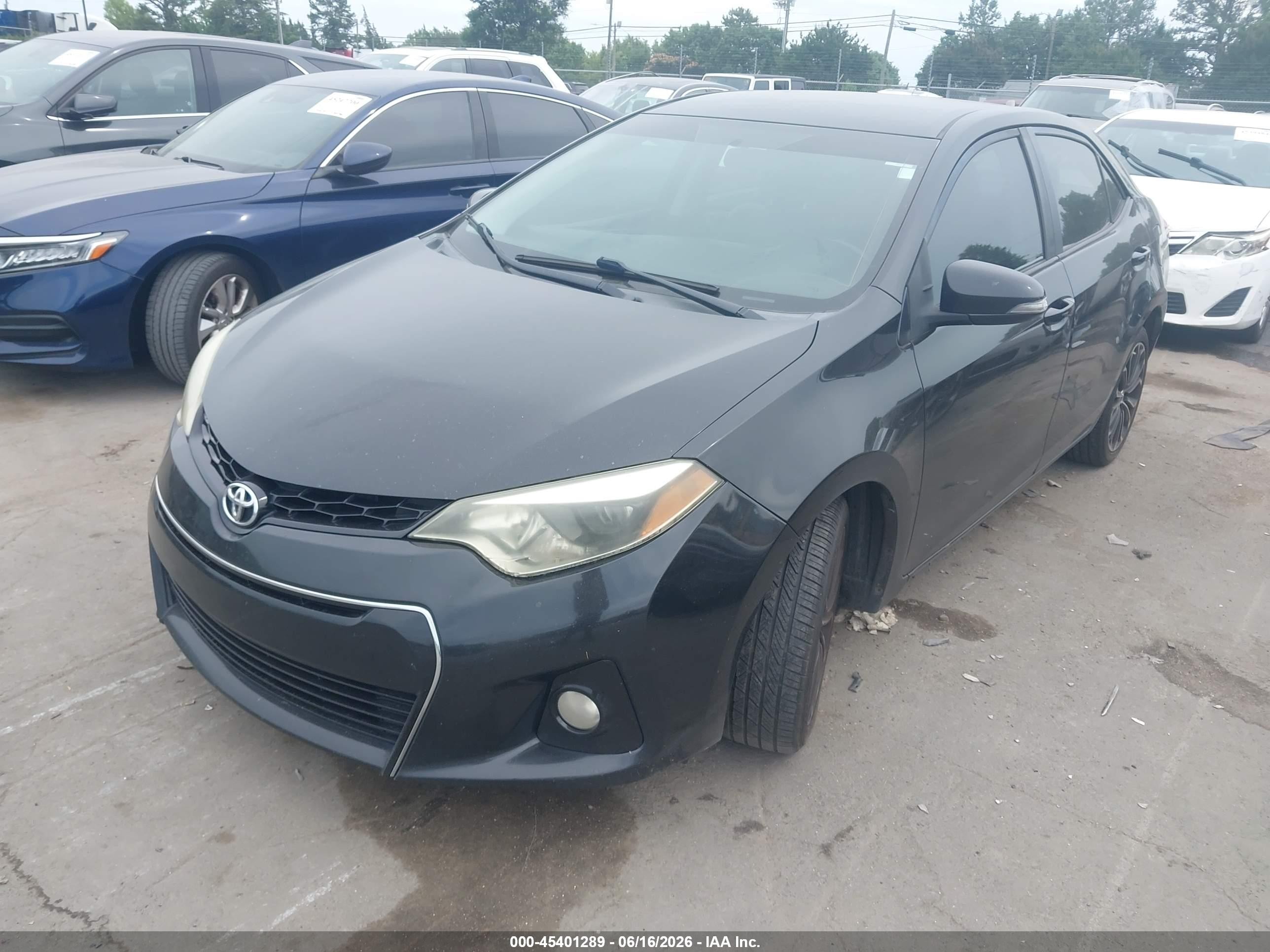 2015 Toyota Corolla S Plus Black vin: 2T1BURHE9FC238719