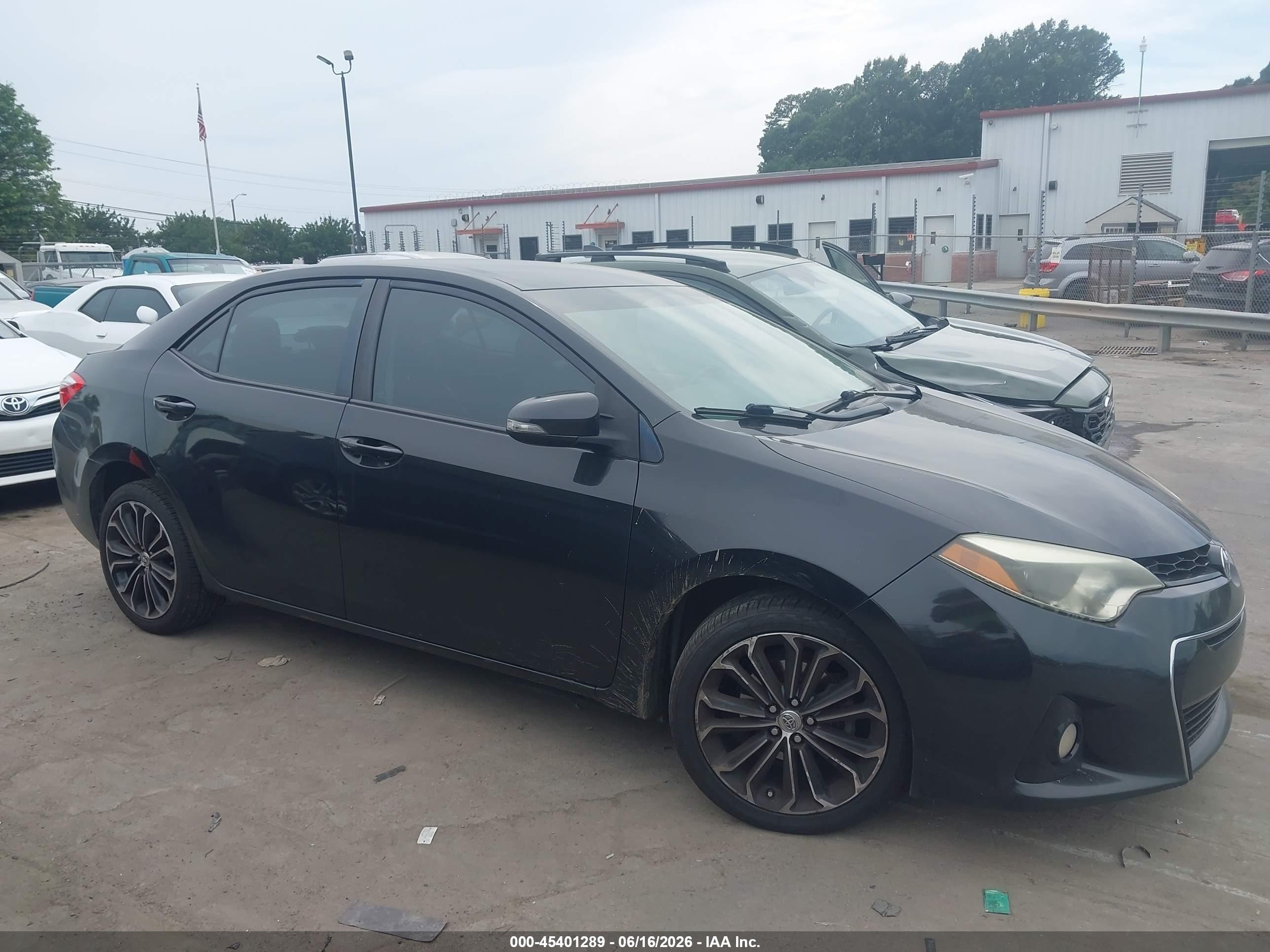 2015 Toyota Corolla S Plus Black vin: 2T1BURHE9FC238719