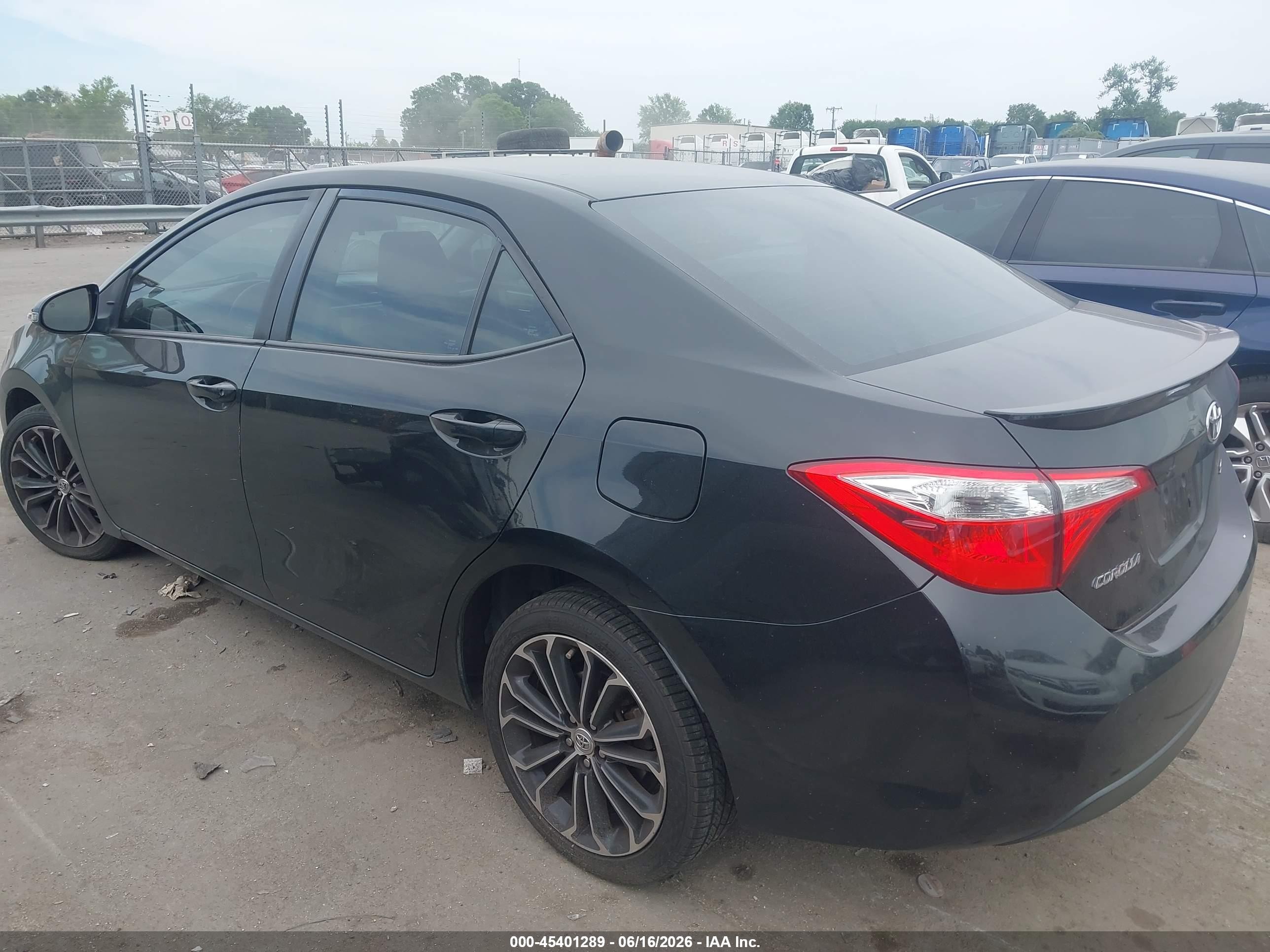 2015 Toyota Corolla S Plus Black vin: 2T1BURHE9FC238719