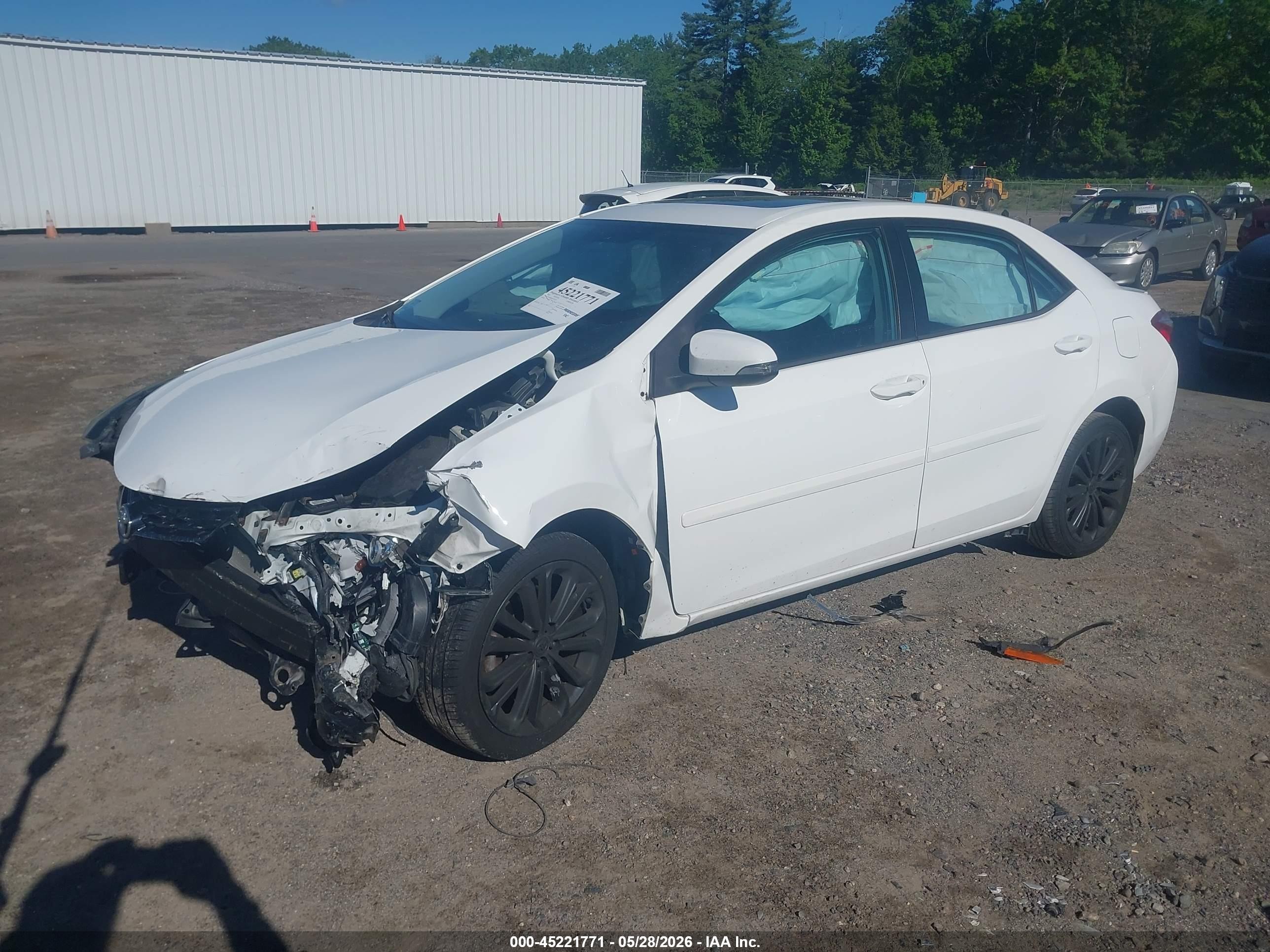 2015 Toyota Corolla S Plus White vin: 2T1BURHE9FC241359