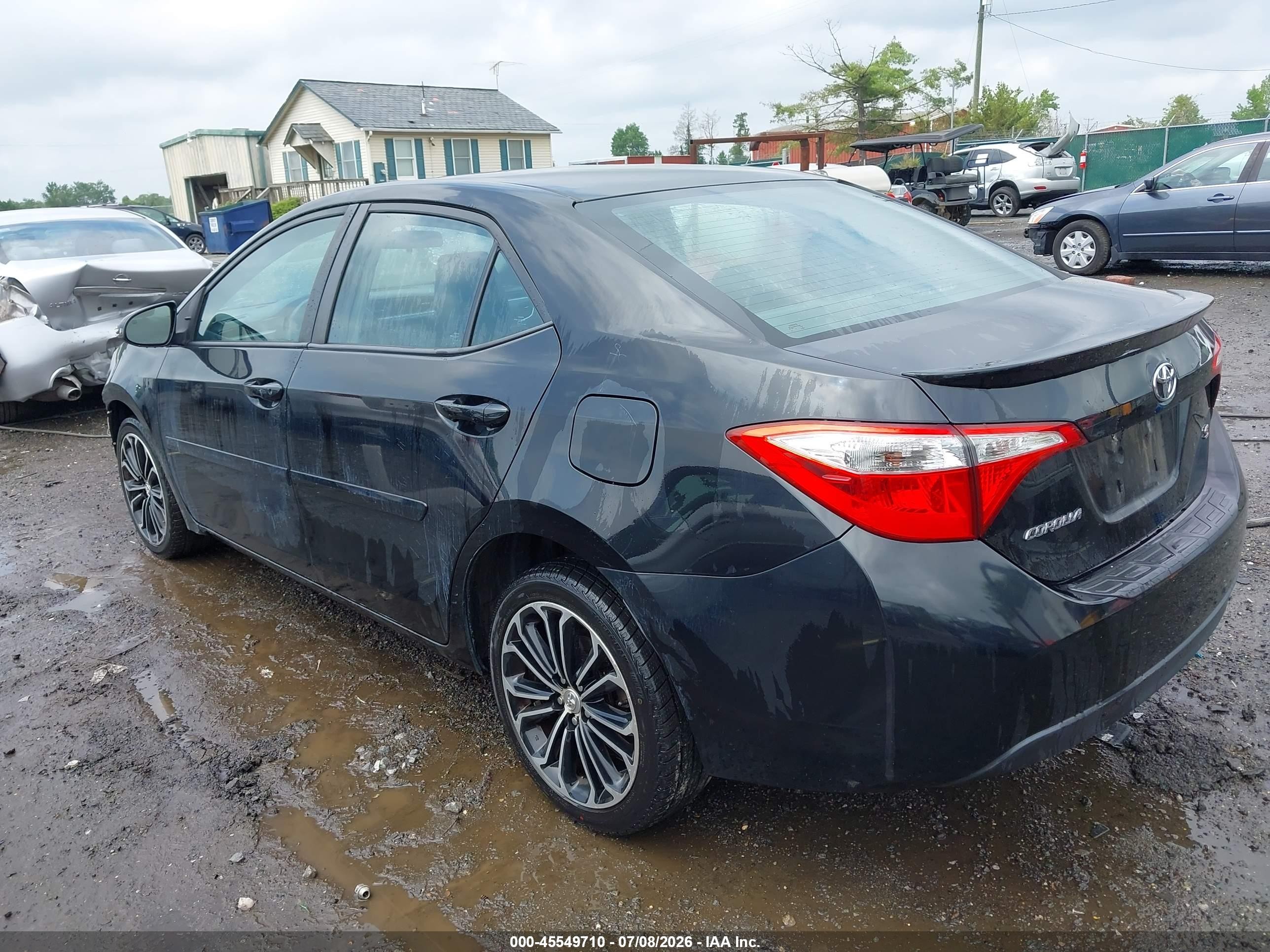2015 Toyota Corolla S Plus Black vin: 2T1BURHE9FC242639