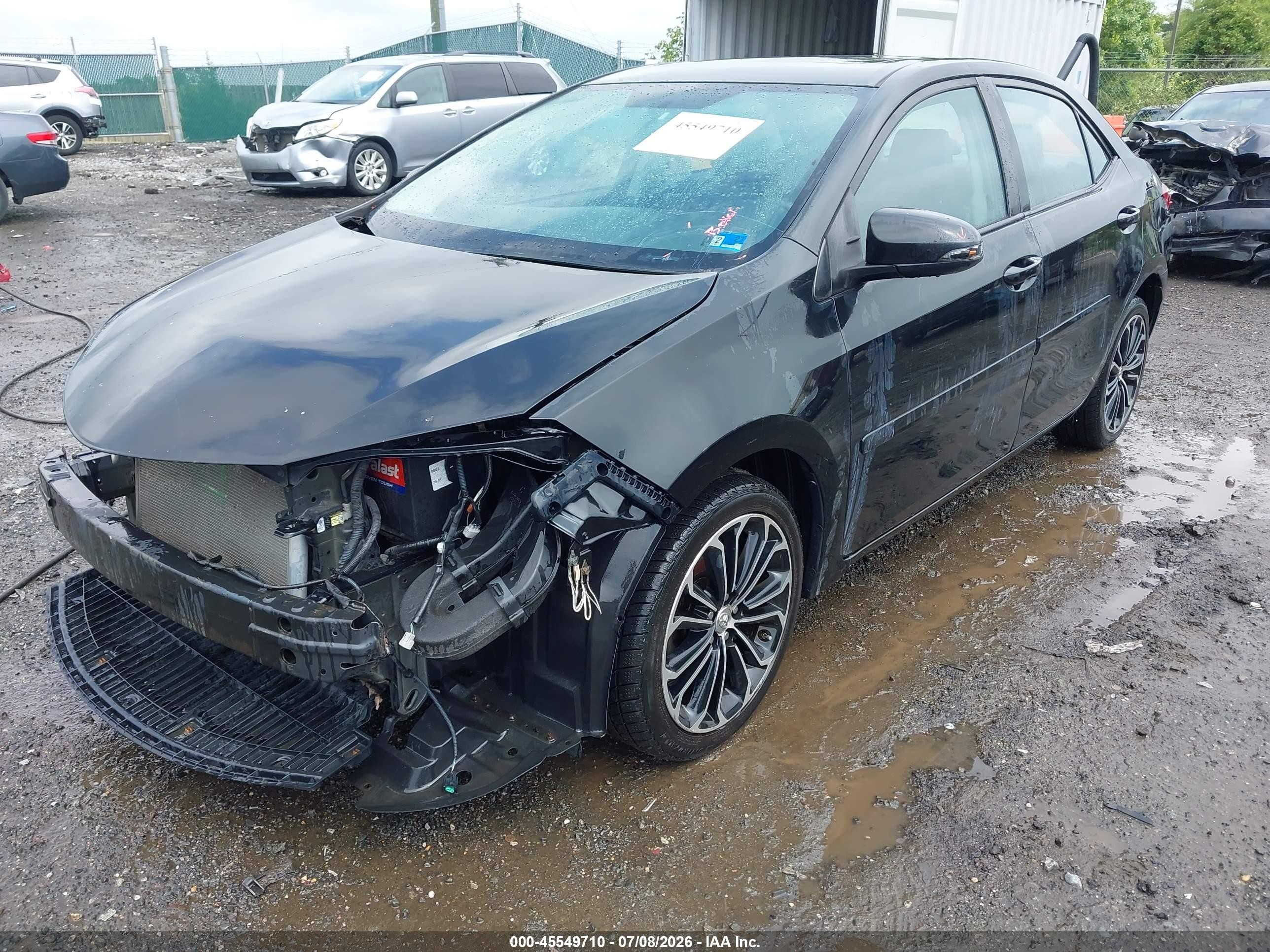 2015 Toyota Corolla S Plus Black vin: 2T1BURHE9FC242639