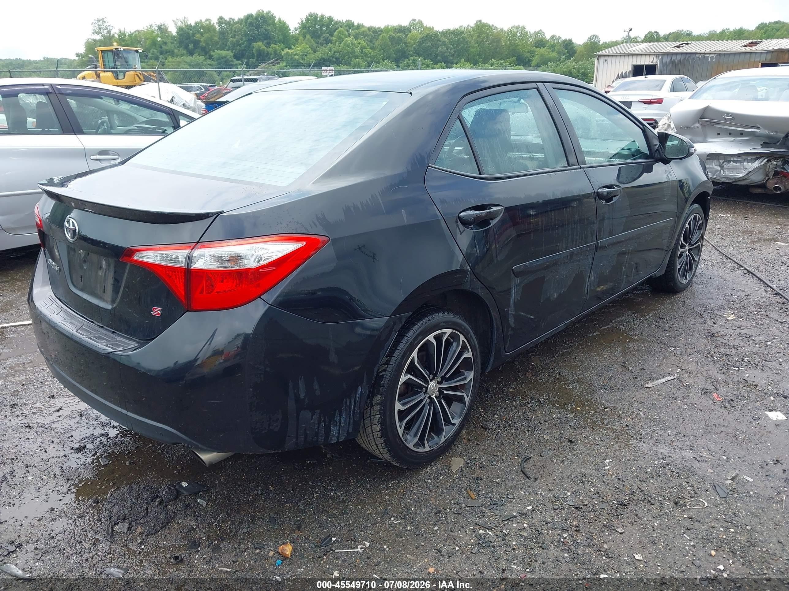 2015 Toyota Corolla S Plus Black vin: 2T1BURHE9FC242639