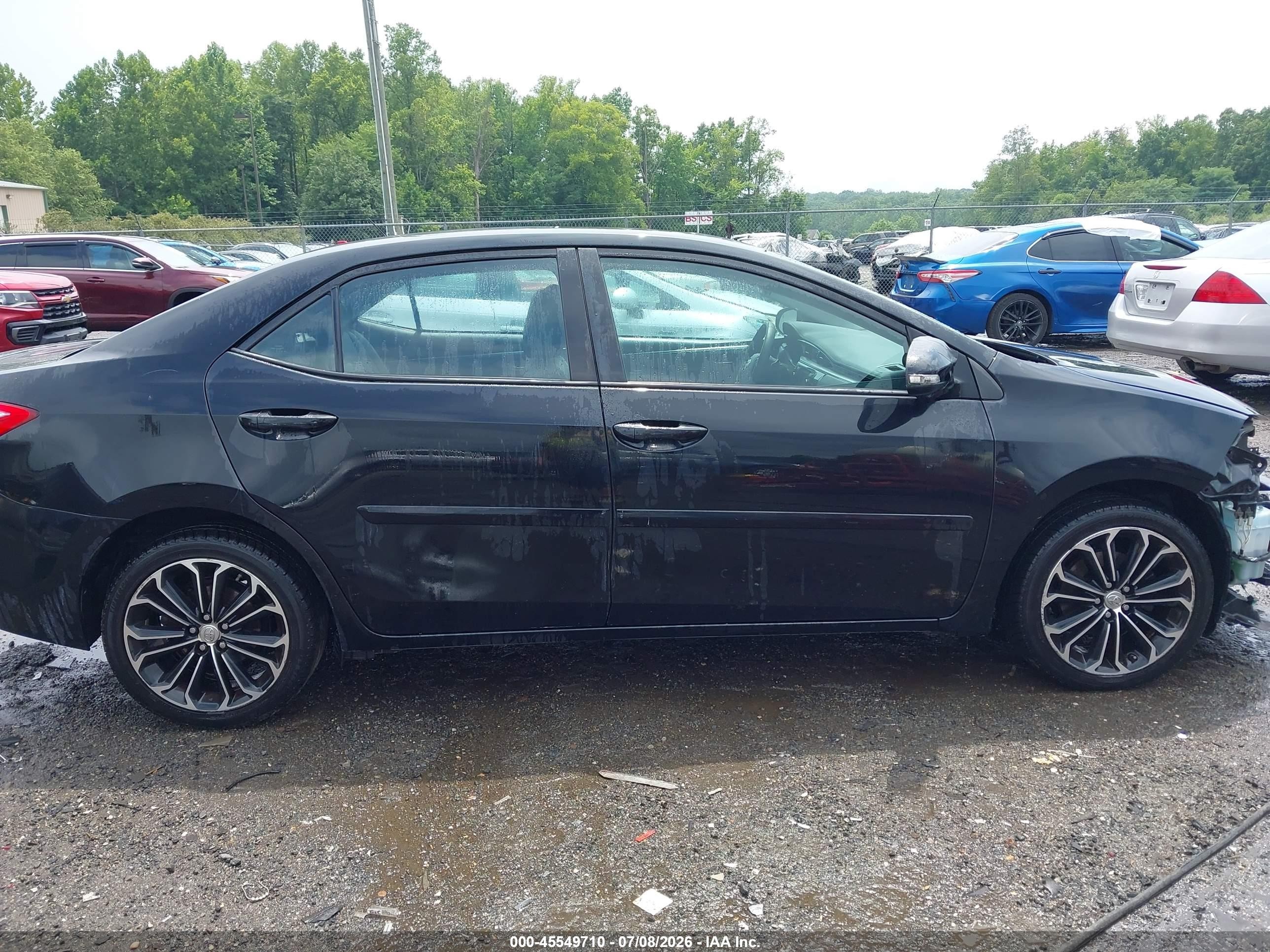 2015 Toyota Corolla S Plus Black vin: 2T1BURHE9FC242639