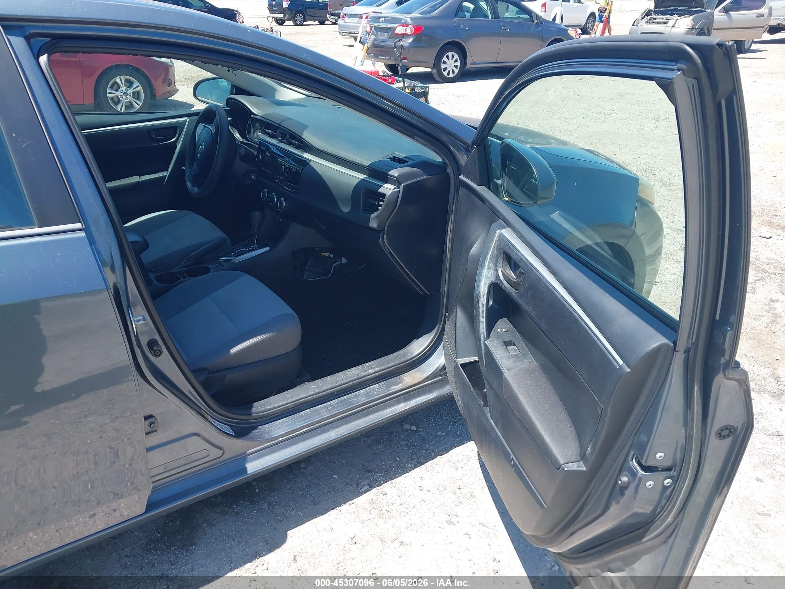 2015 Toyota Corolla L Gray vin: 2T1BURHE9FC248506