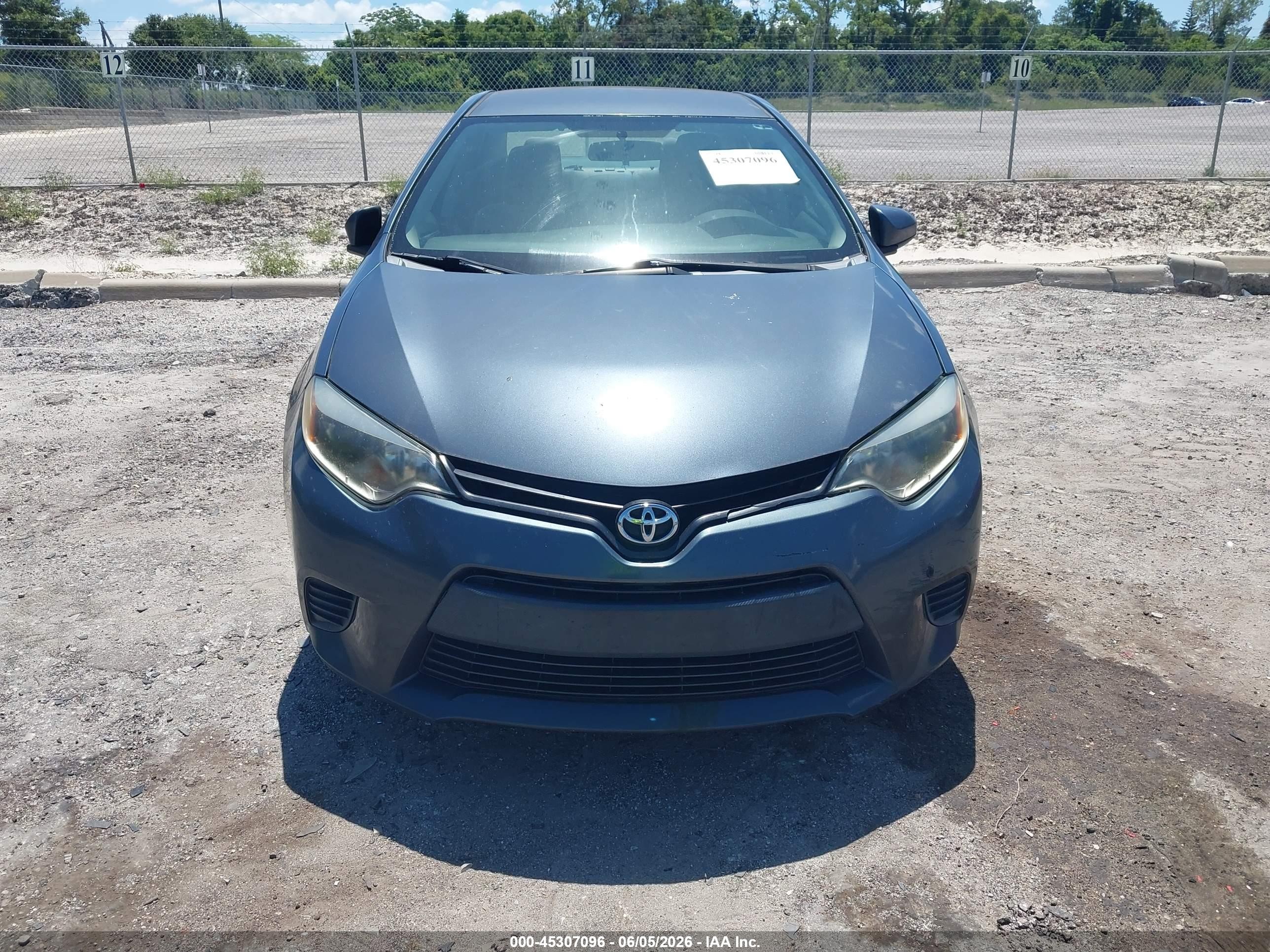 2015 Toyota Corolla L Gray vin: 2T1BURHE9FC248506