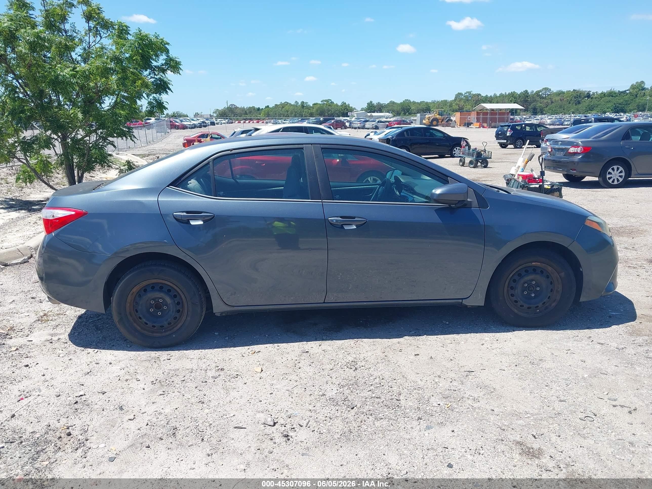 2015 Toyota Corolla L Gray vin: 2T1BURHE9FC248506