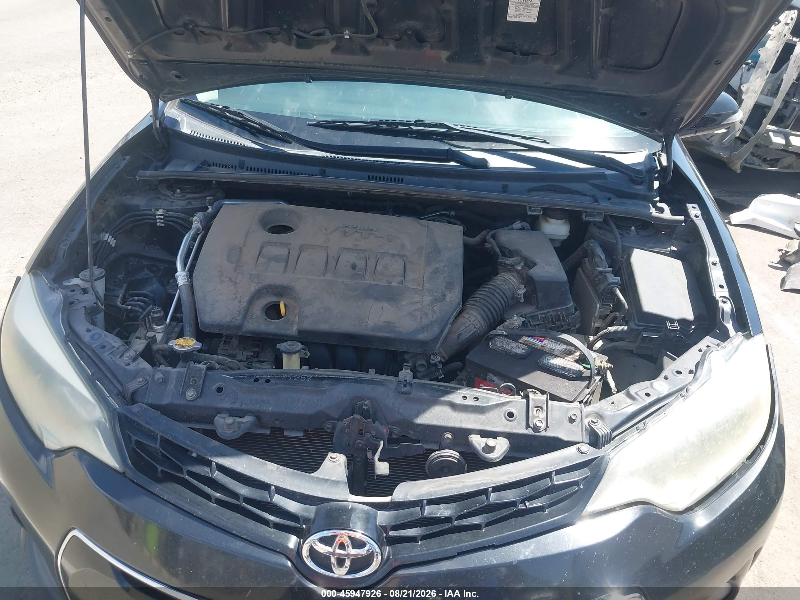 2015 Toyota Corolla S Plus Black vin: 2T1BURHE9FC260610