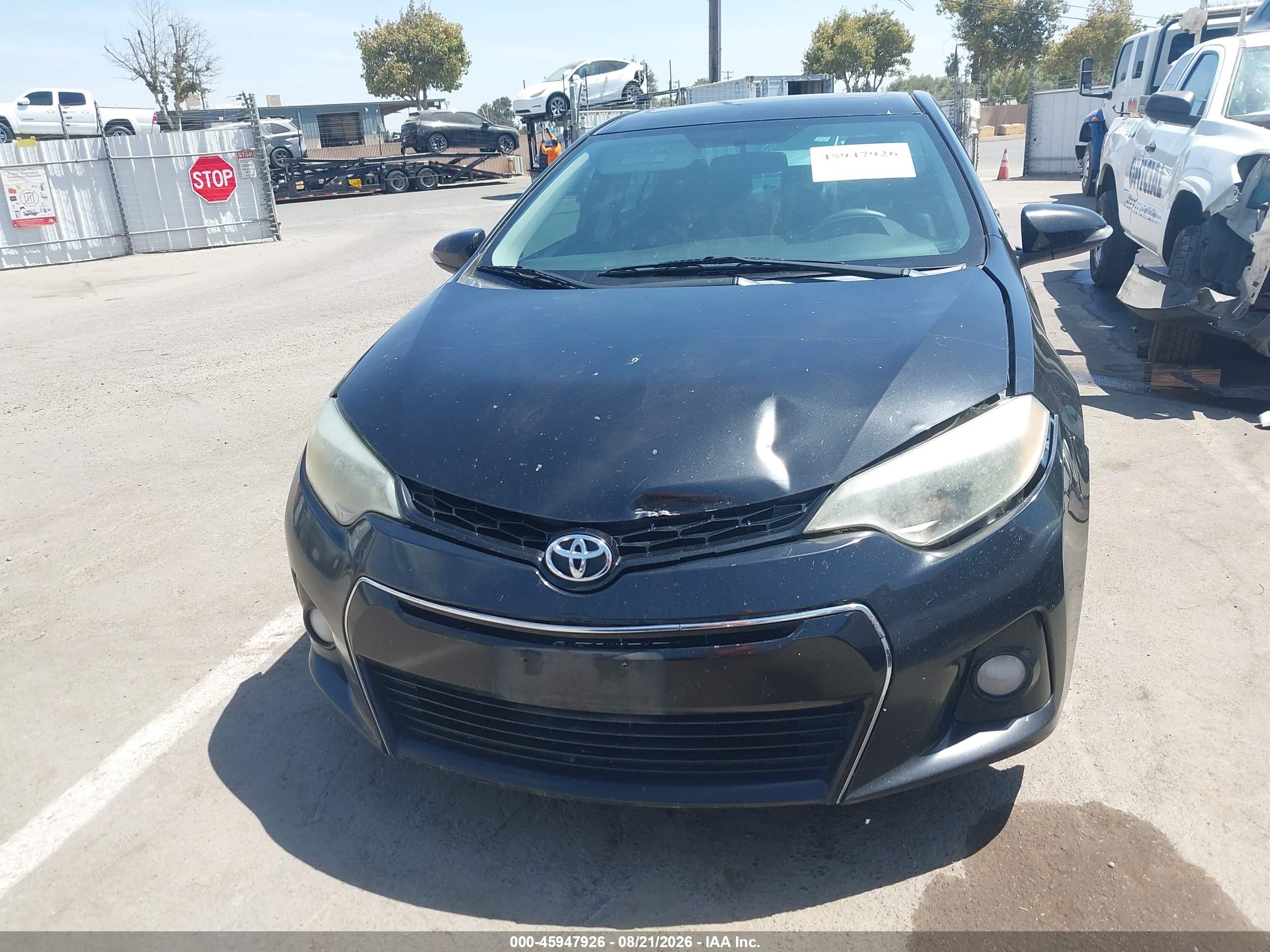 2015 Toyota Corolla S Plus Black vin: 2T1BURHE9FC260610