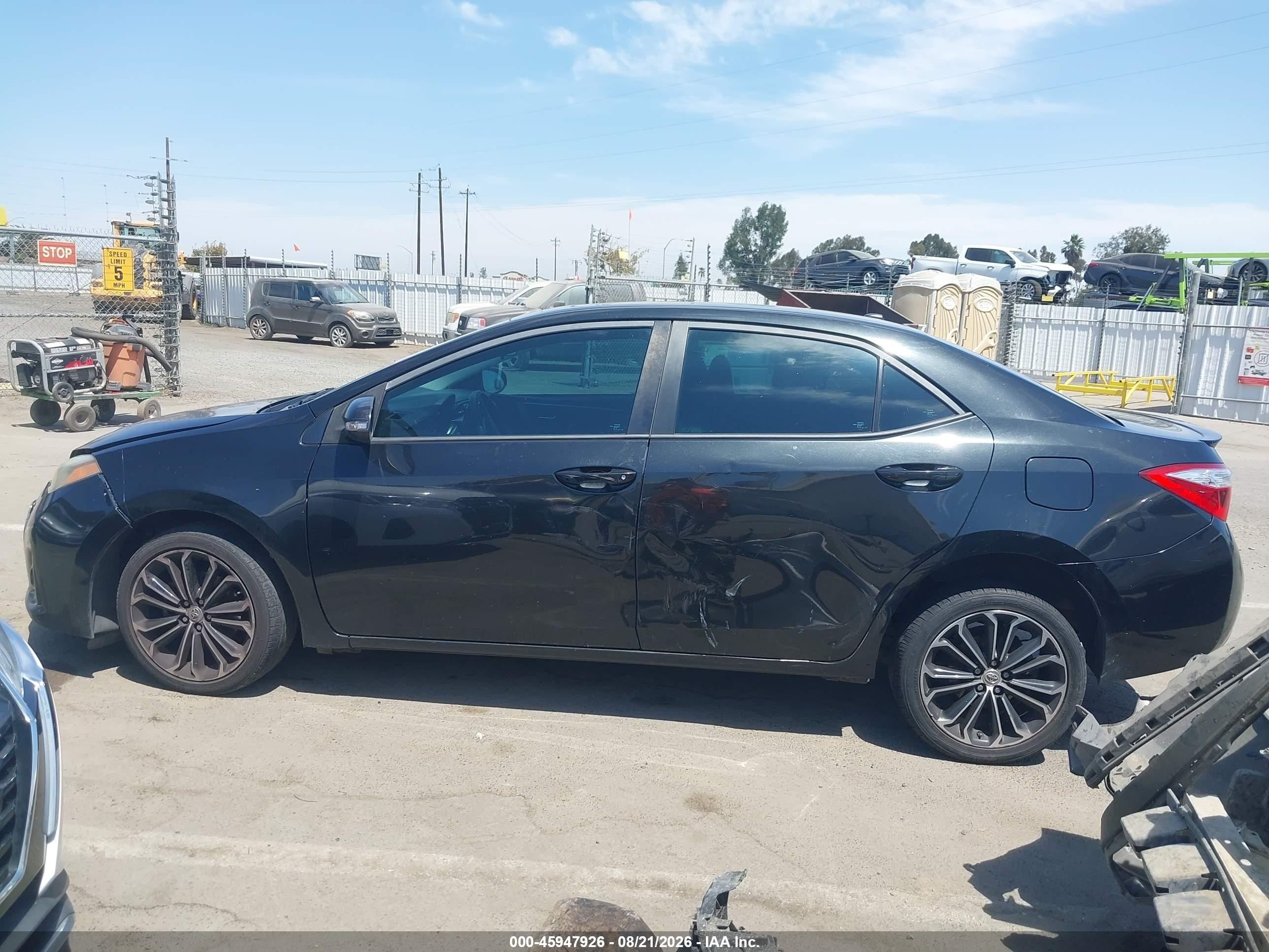 2015 Toyota Corolla S Plus Black vin: 2T1BURHE9FC260610