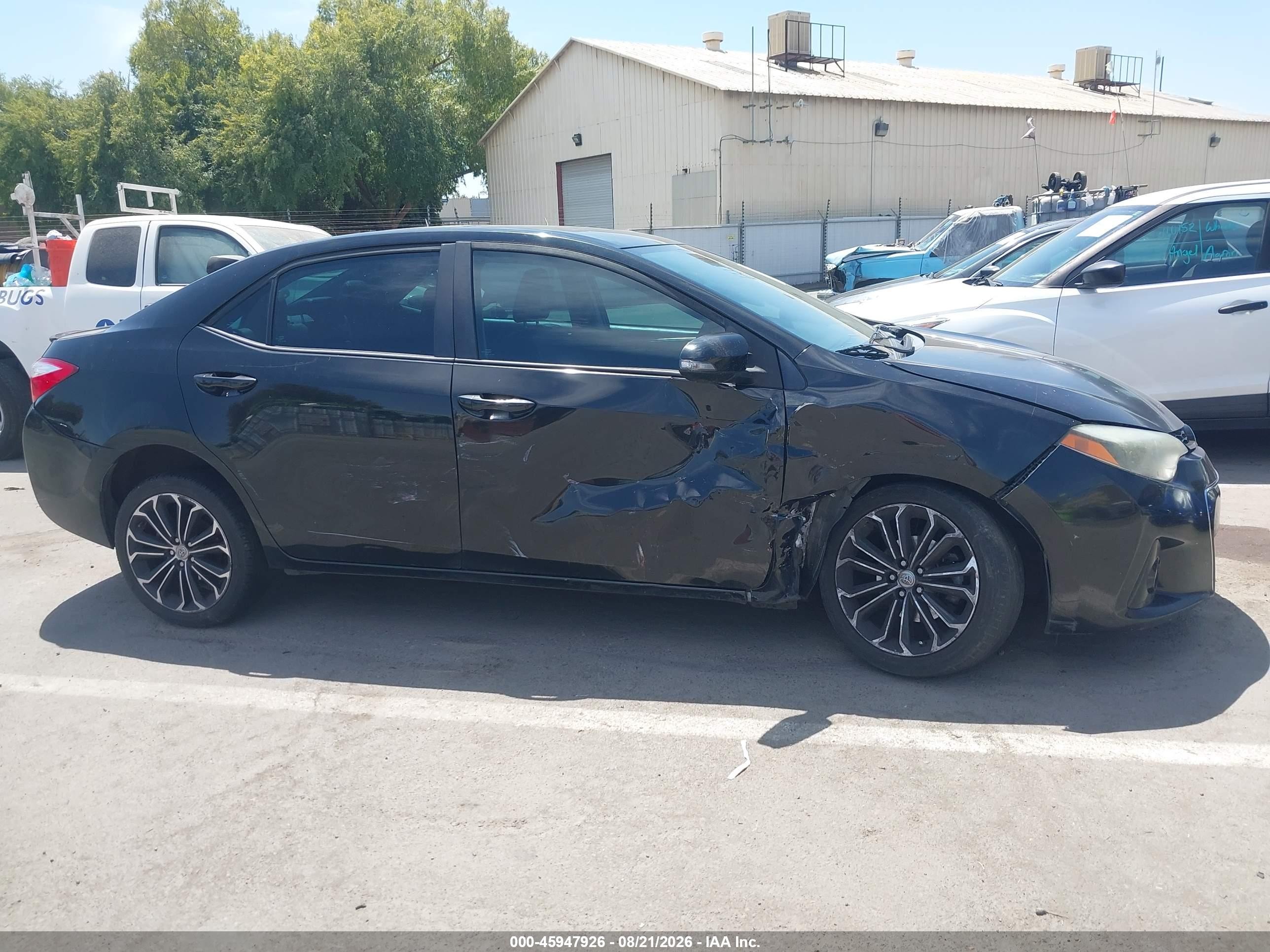 2015 Toyota Corolla S Plus Black vin: 2T1BURHE9FC260610